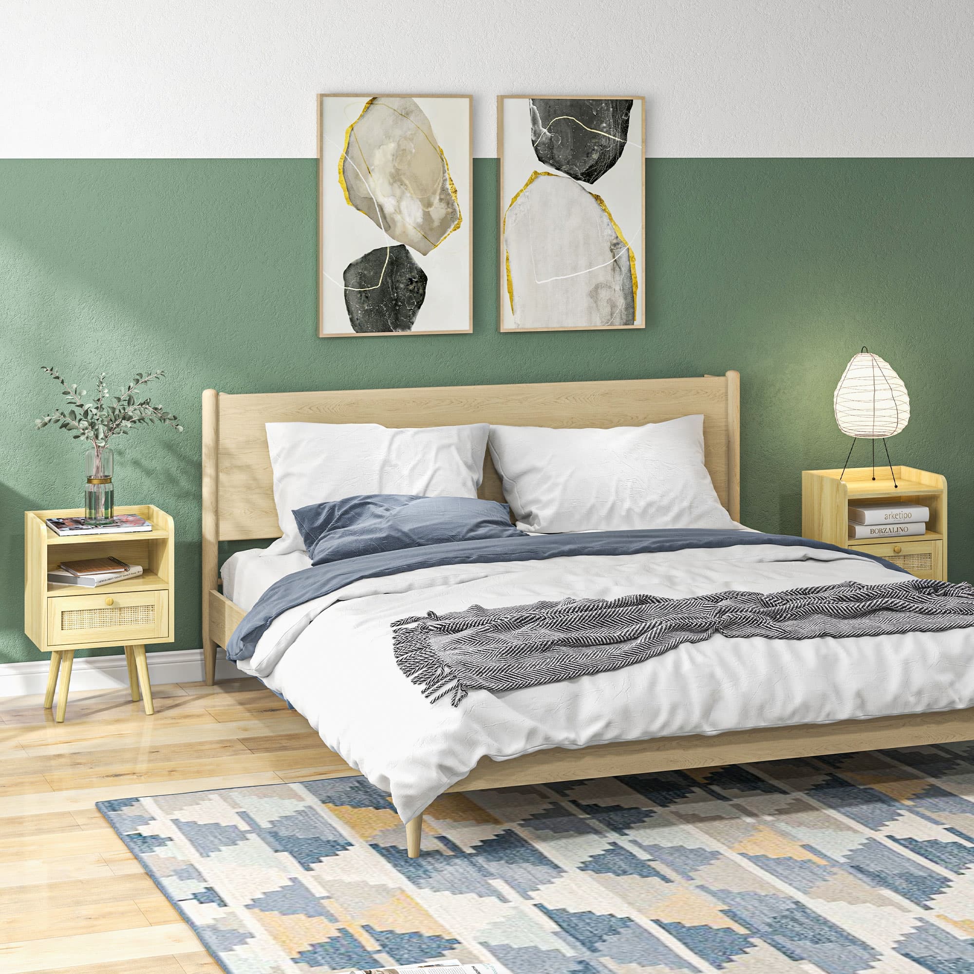 Discover Natural Elegance: Set of 2 Rattan Bedside Tables - image 4