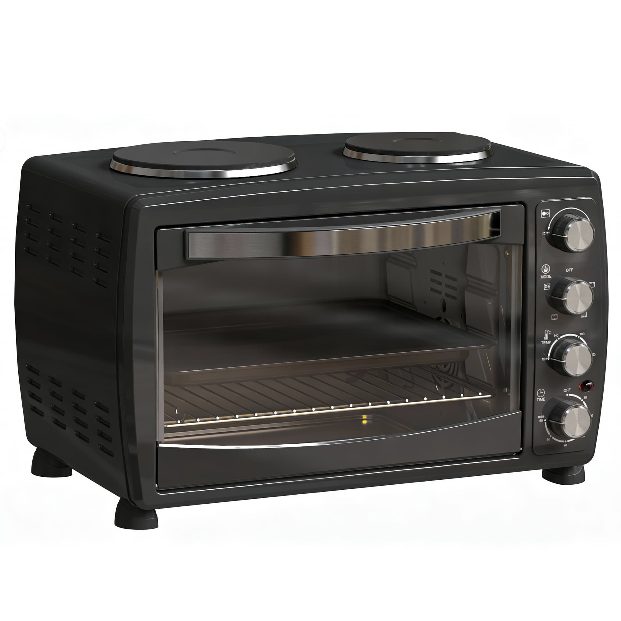 Transform Your Cooking with this 36L Mini Oven & Hot Plates - Black