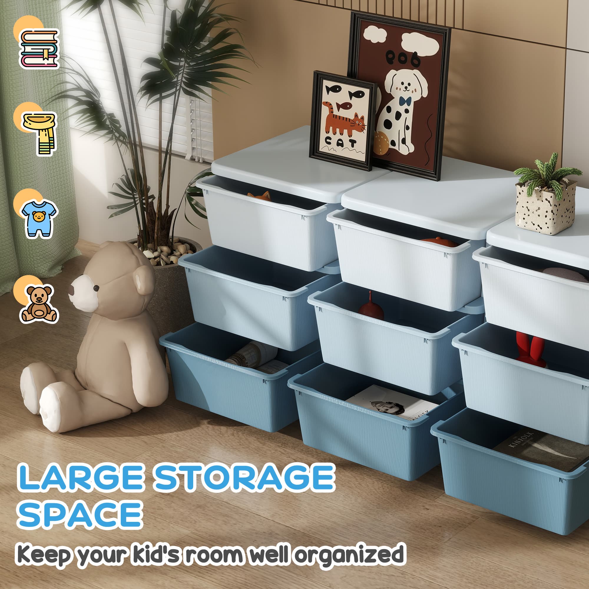 Keep Kids' Rooms Tidy with This Blue 9-Drawer Storage Unit - image 5