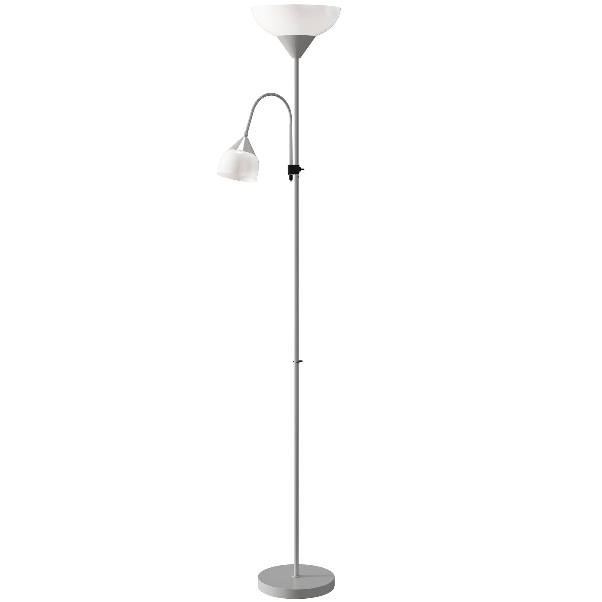 Mother and Child Floor Lamp with Adjustable Reading Light - Silver