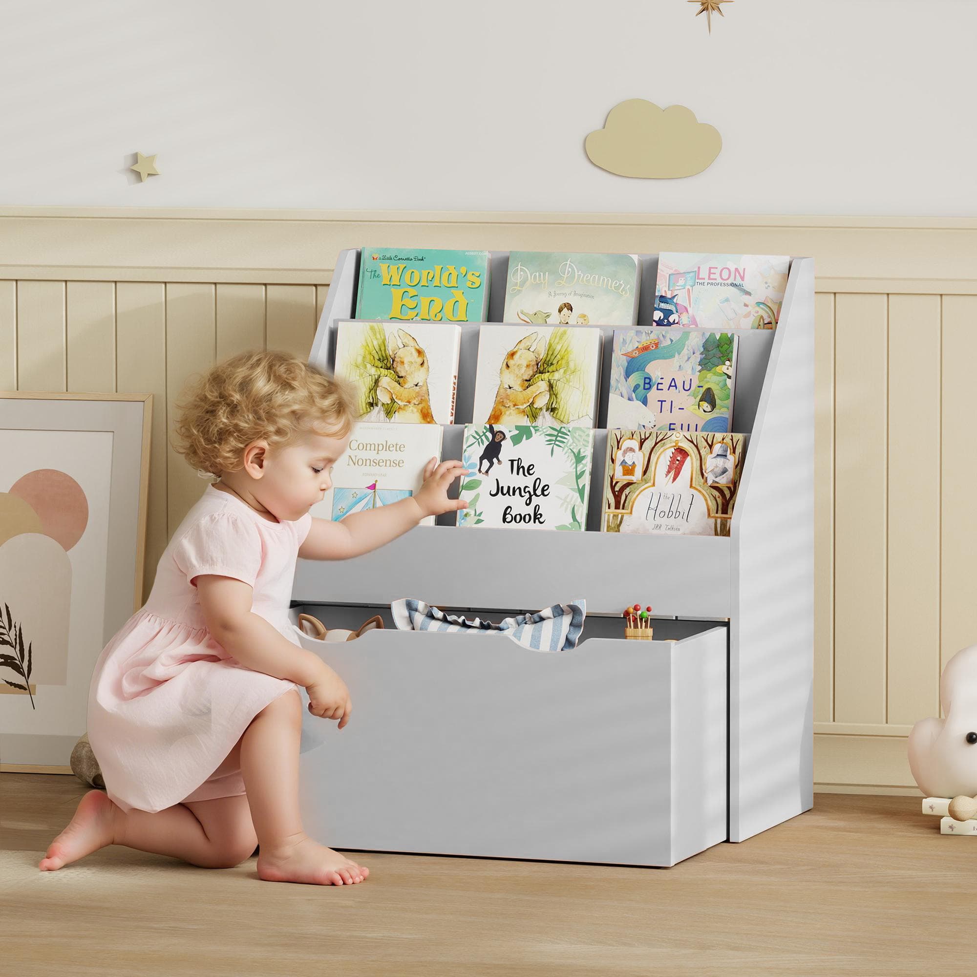 Transform Their Space with this Premium Grey Kids Bookcase - image 2