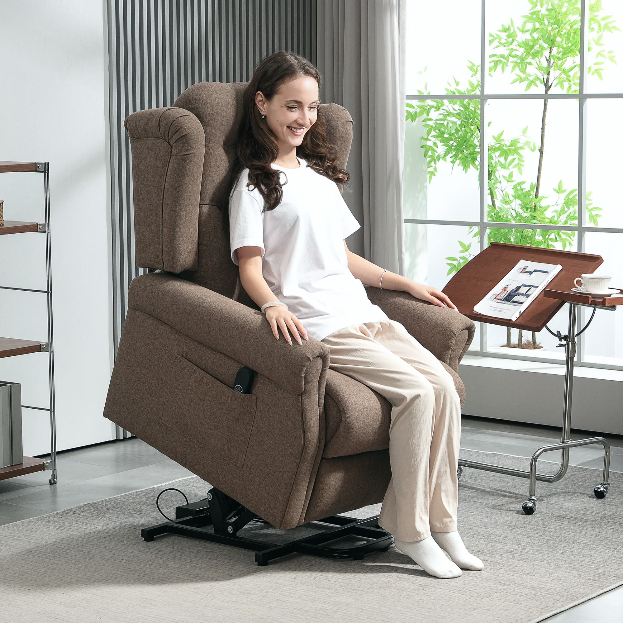 Transform Your Comfort with this Dark Brown Riser Recliner - image 2