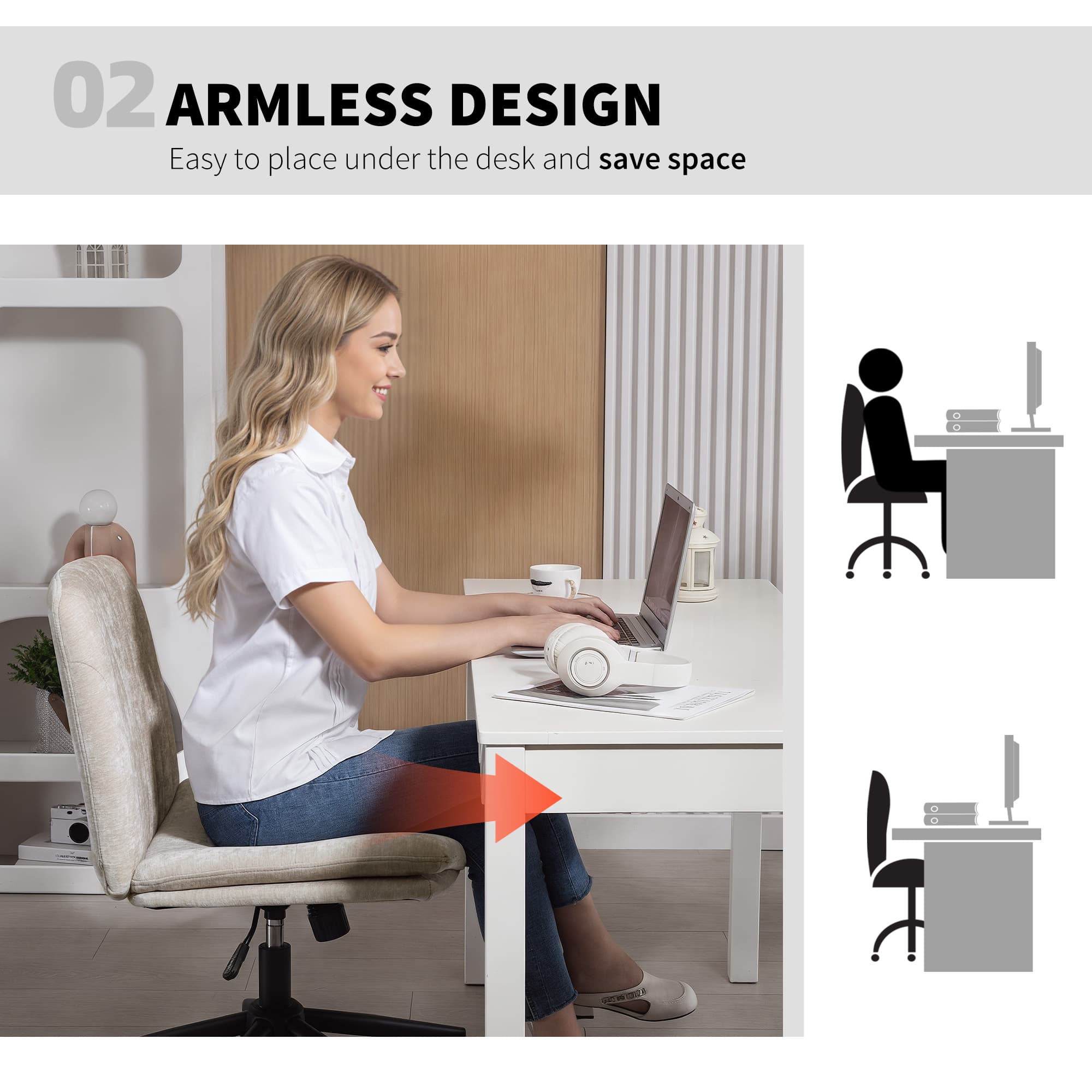 Discover Effortless Comfort with this Beige Criss Cross Chair - image 2