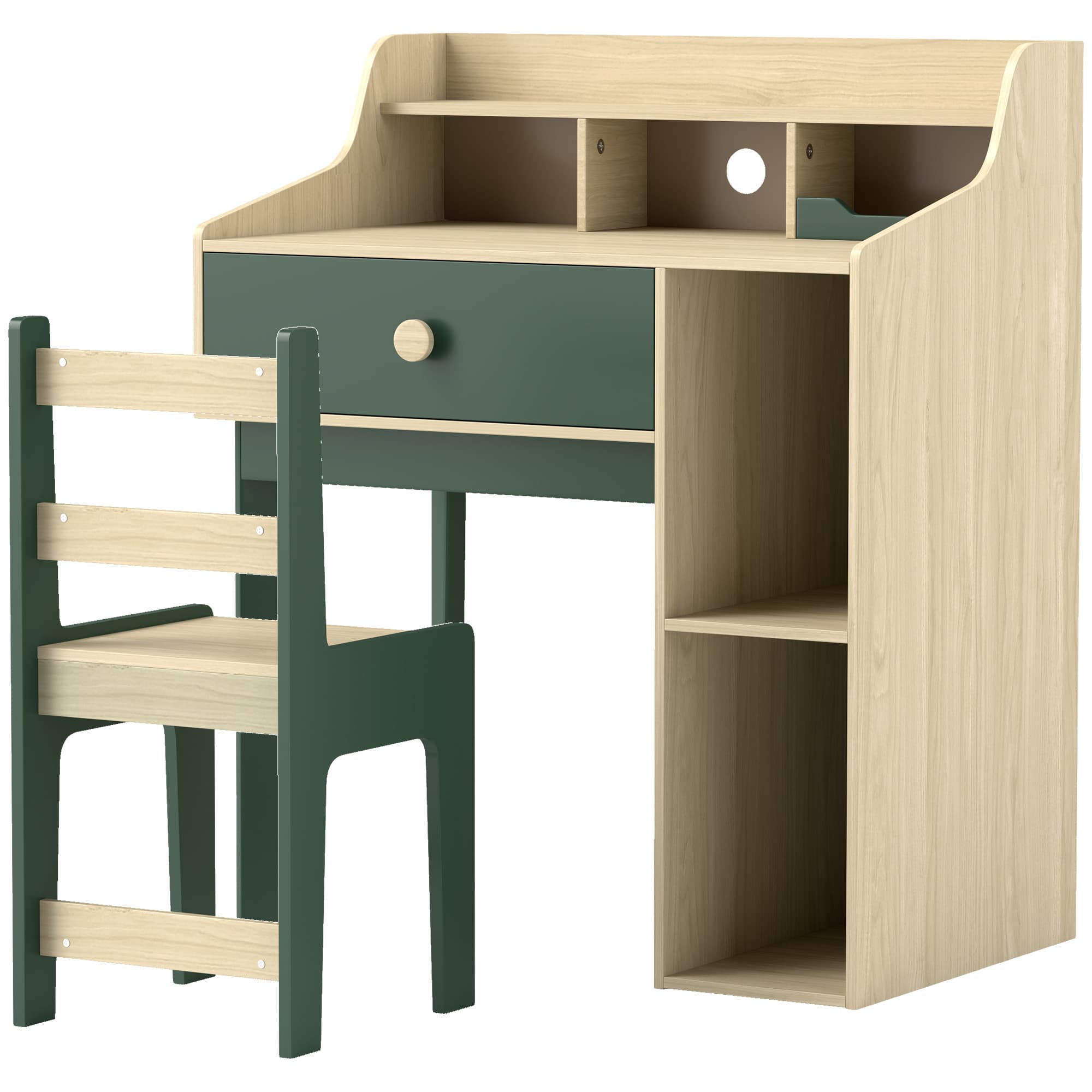 Transform Their Space with this Green Kids Desk & Chair Set - Green