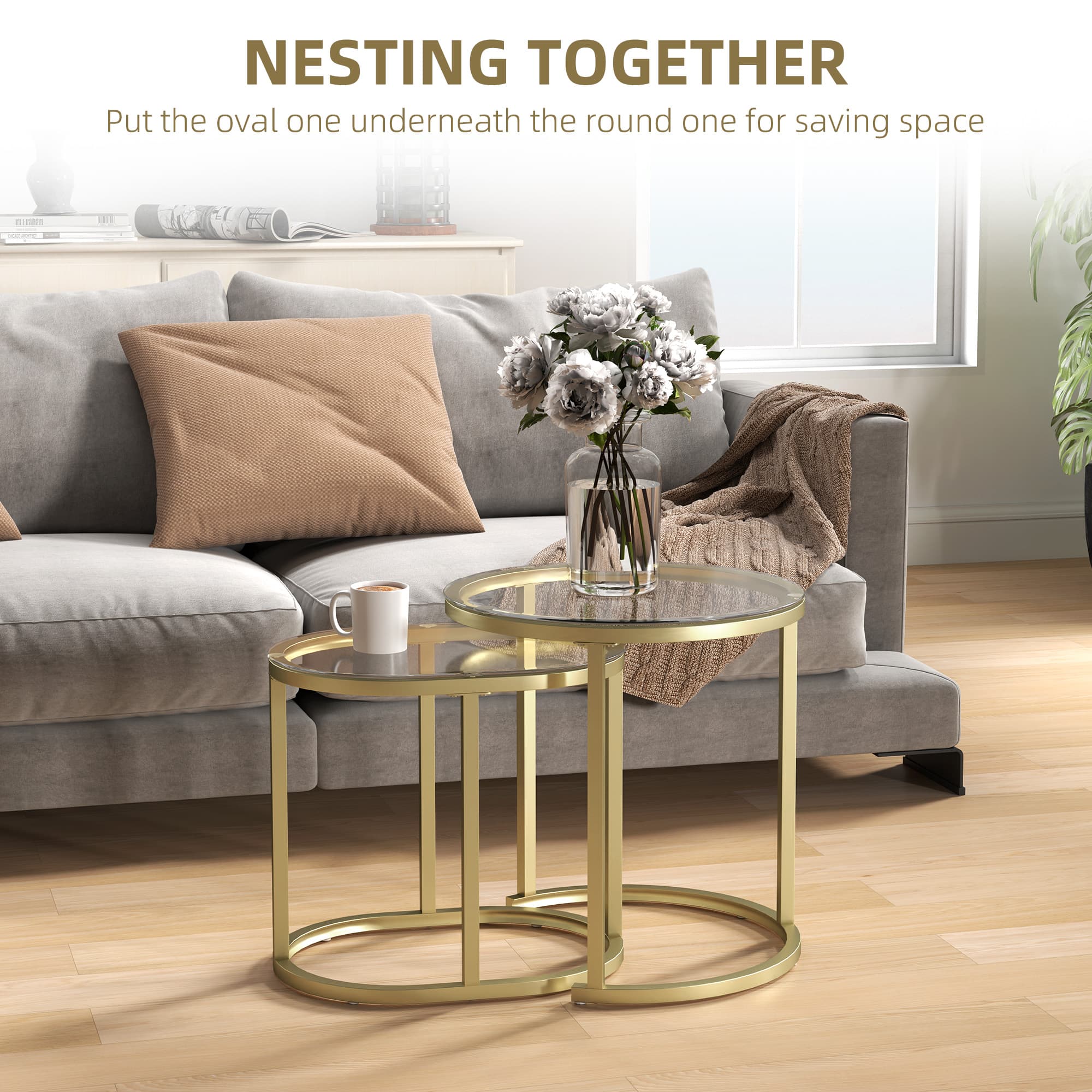 Transform Your Lounge with this Modern Glass Nest of Tables - image 3