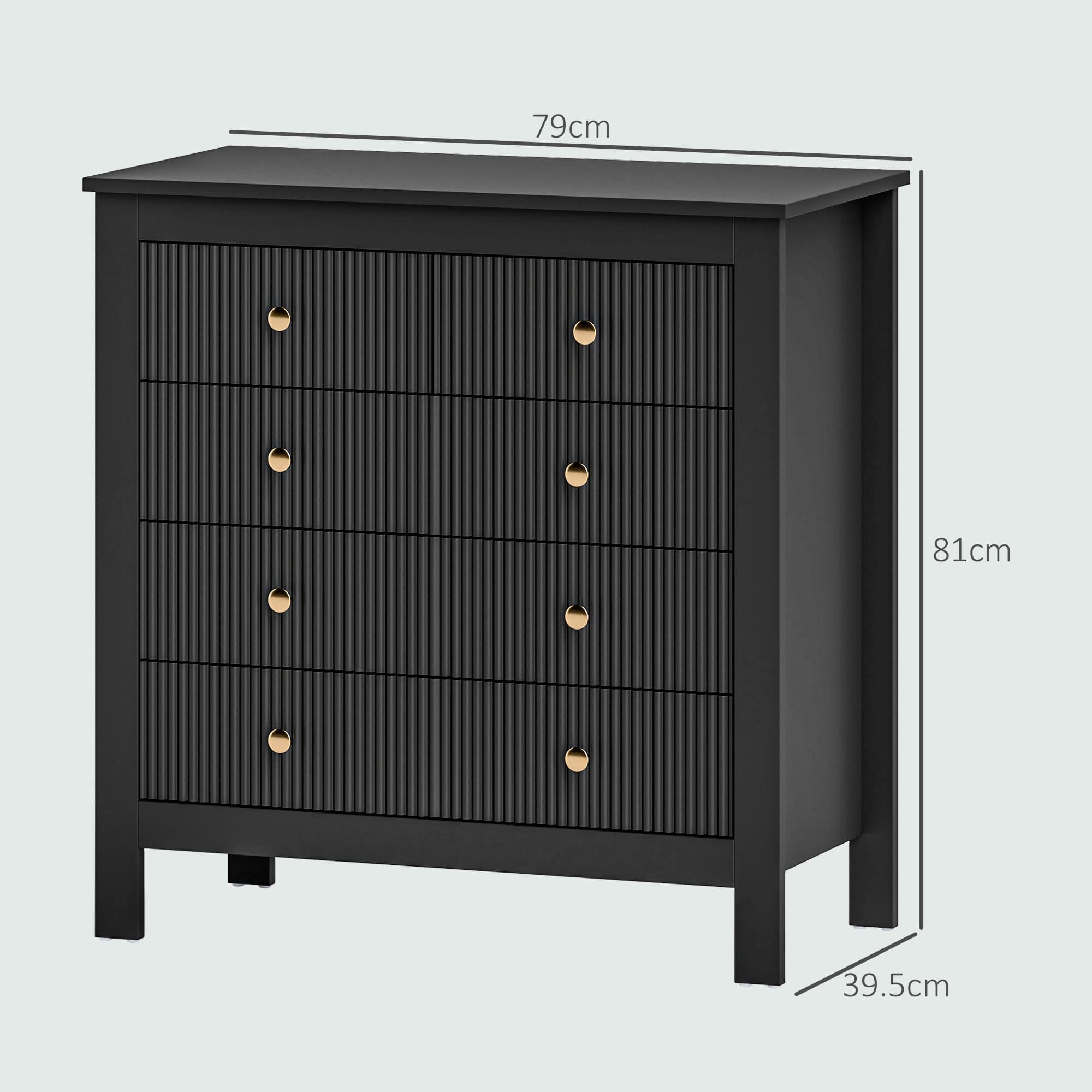 Transform Your Bedroom with this Elegant Black 5-Drawer Chest - image 3