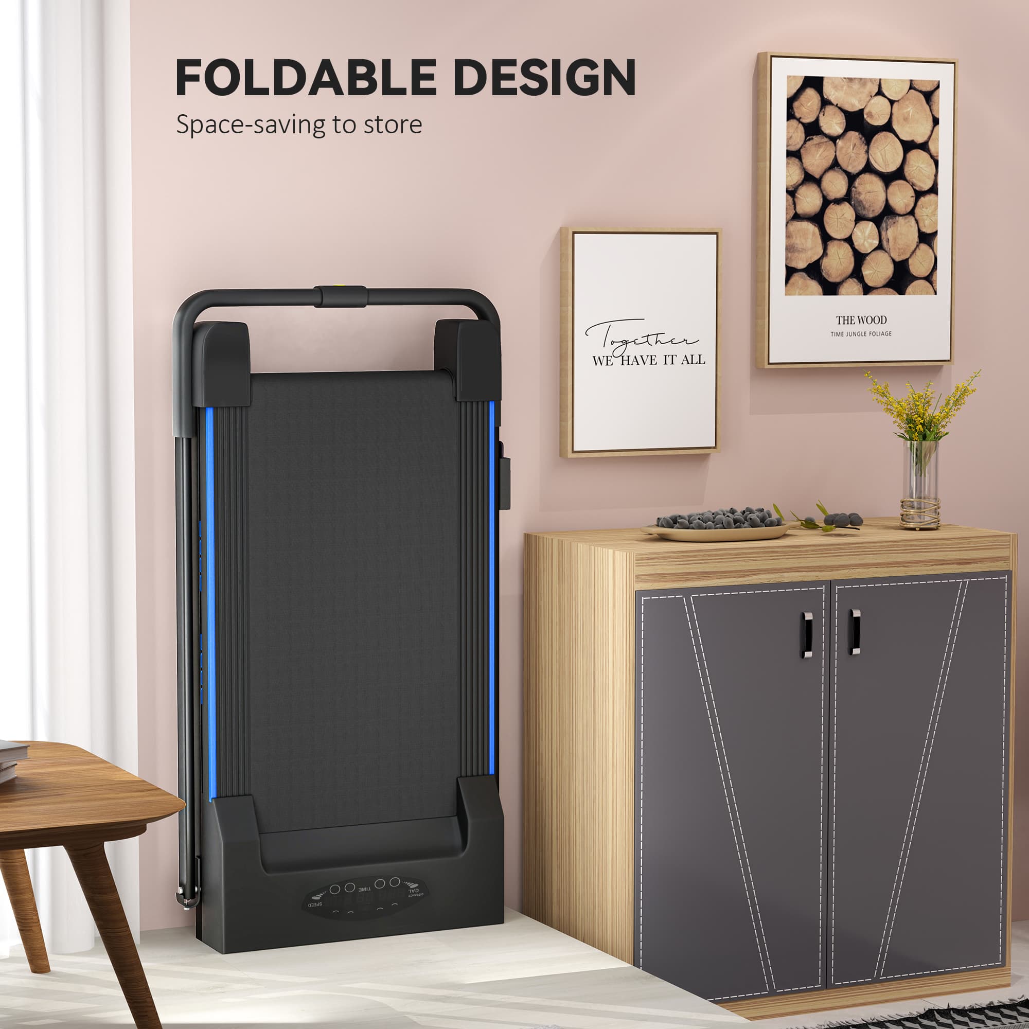 Fold-Flat Motorised Treadmill with LCD Display and Remote Control - image 6
