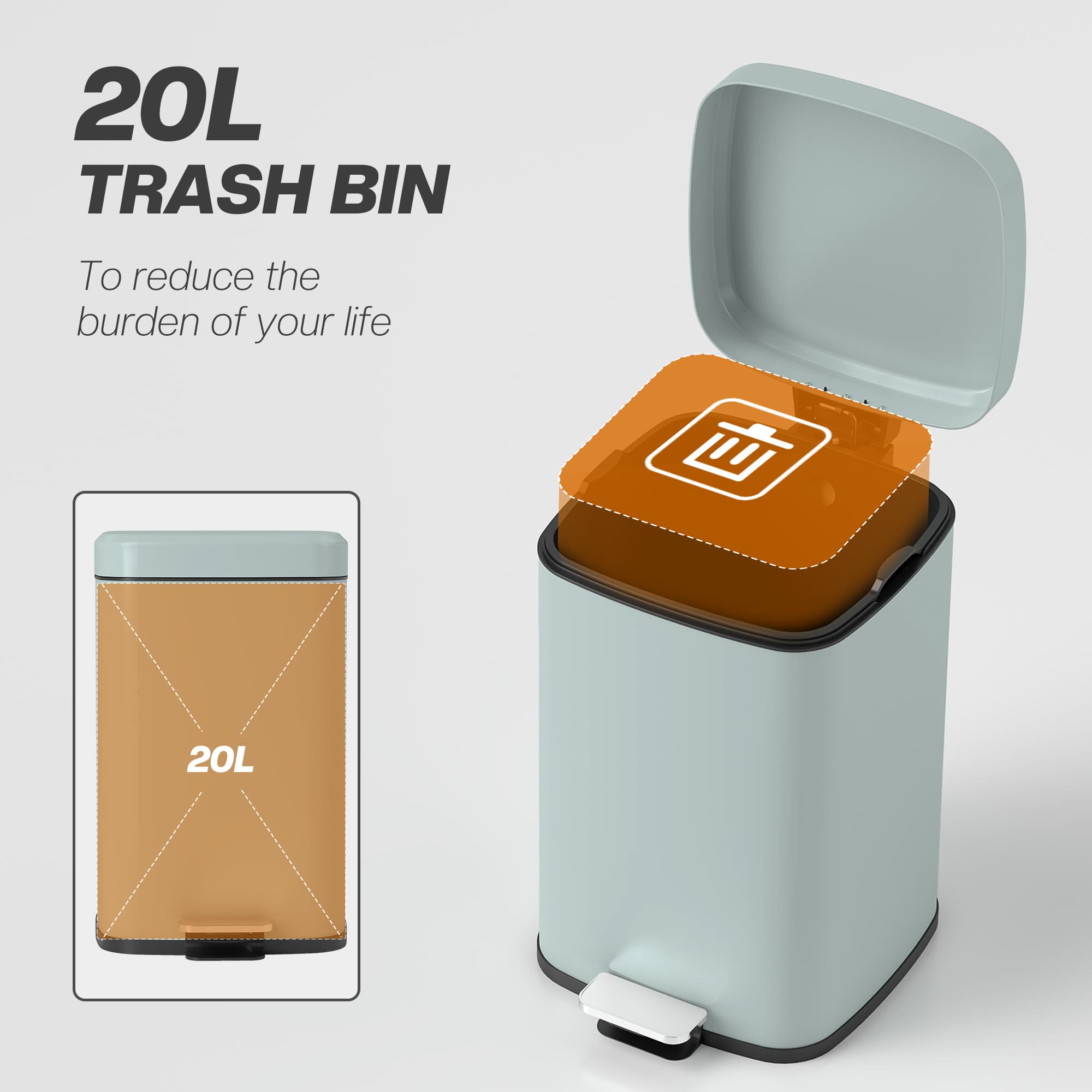 A 20-Litre Metal Pedal Bin for Kitchens That Stay Tidy - image 4