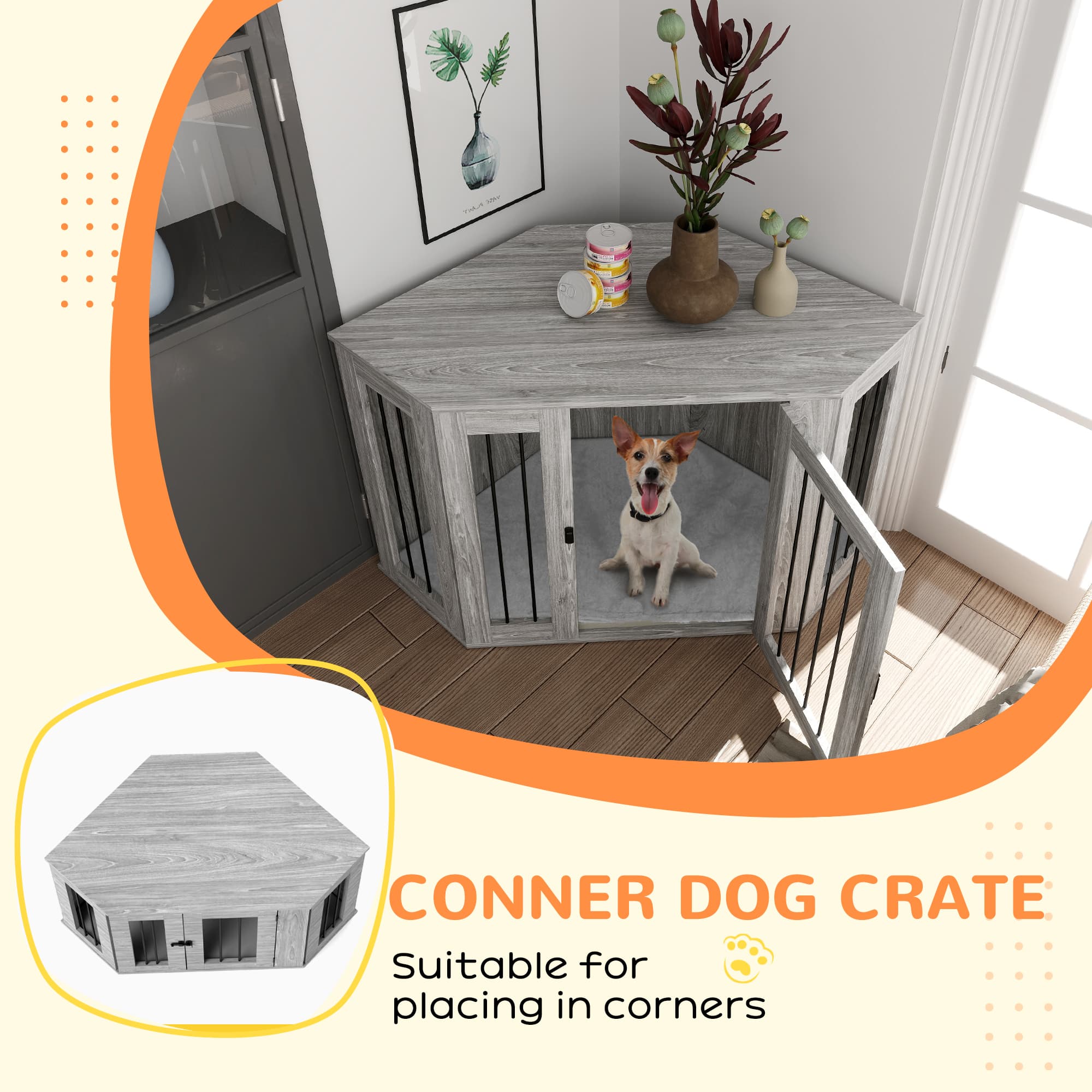 Transform Your Space with the PawHut Dog Crate Side Table - image 5