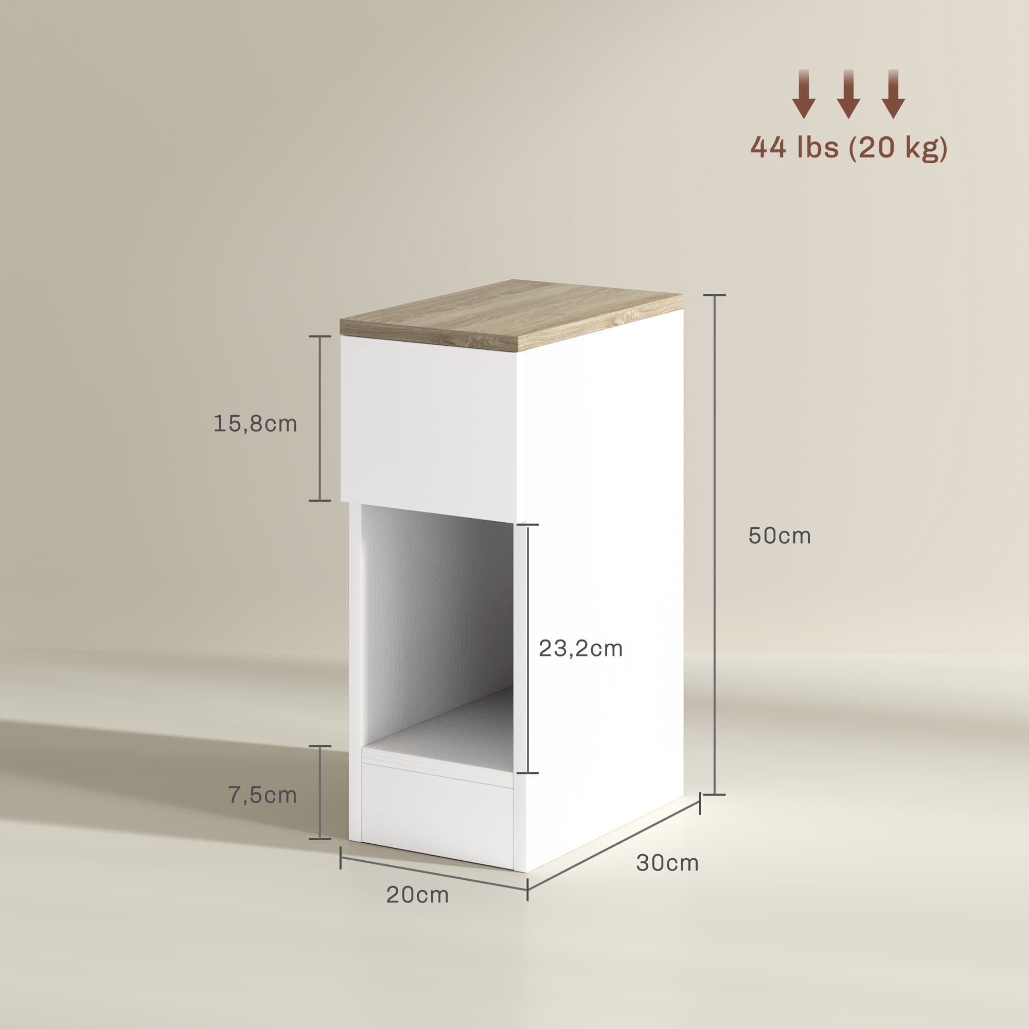 Transform Your Space with Two Slim White Bedside Tables - image 5
