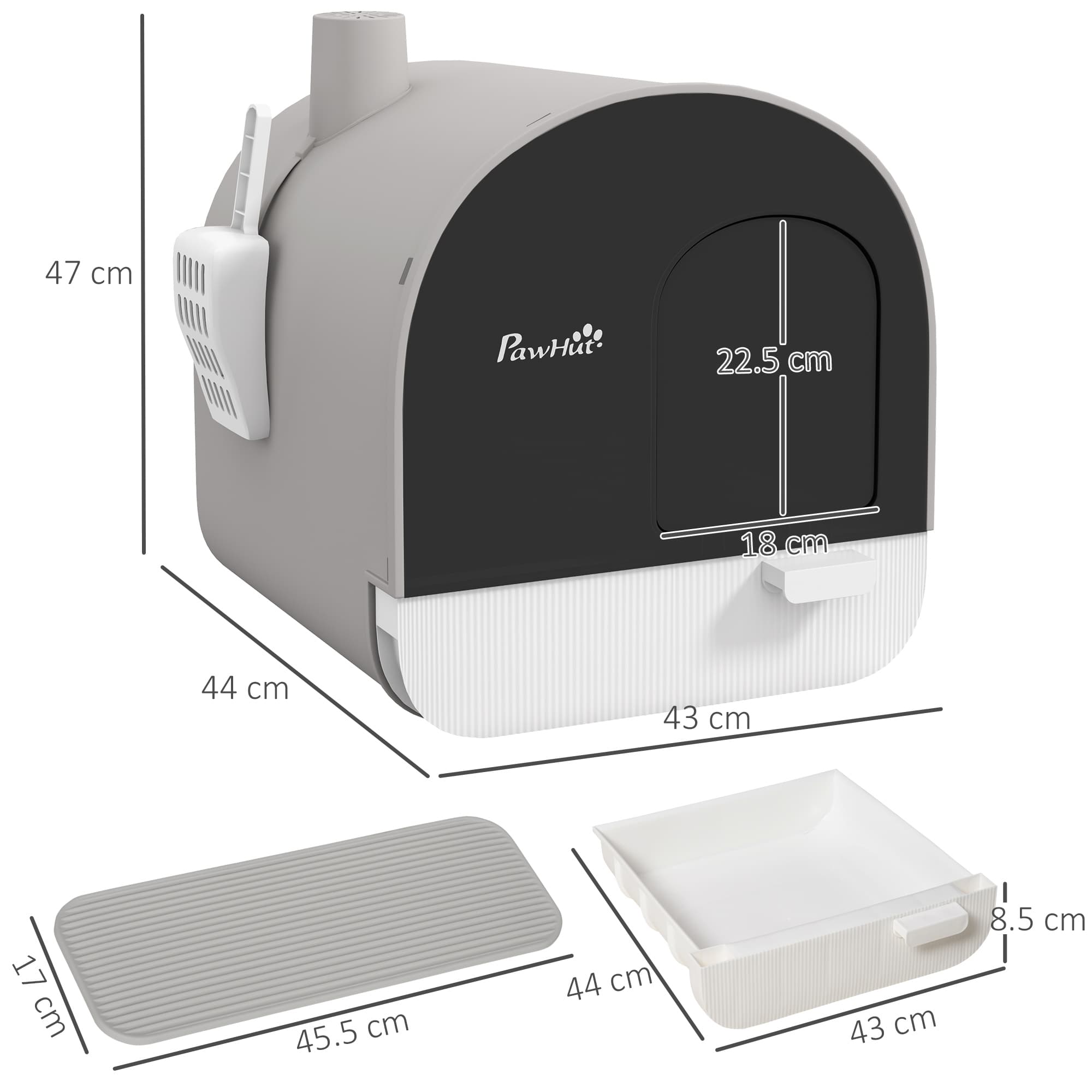 Keep Your Home Fresh with the PawHut Enclosed Cat Litter Tray - image 5