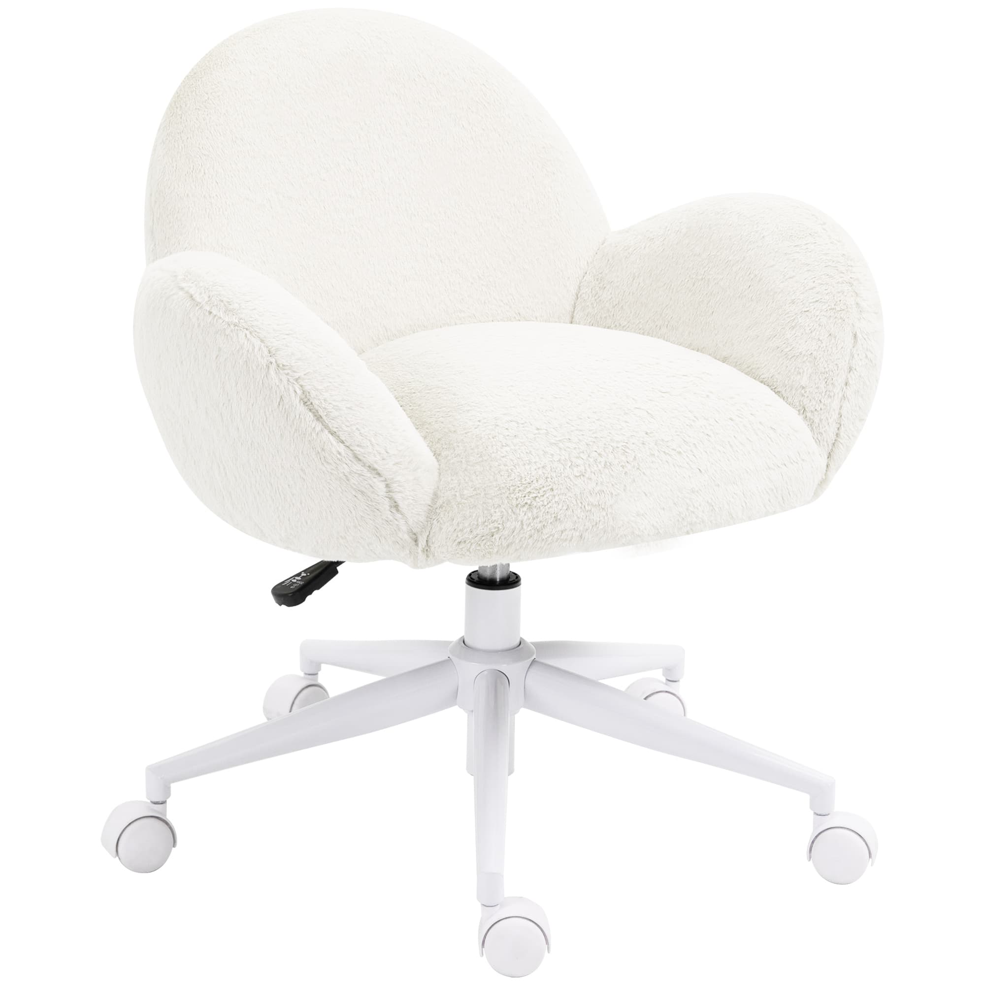 Transform Your Space with this Fluffy Cream Vanity Chair - Cream