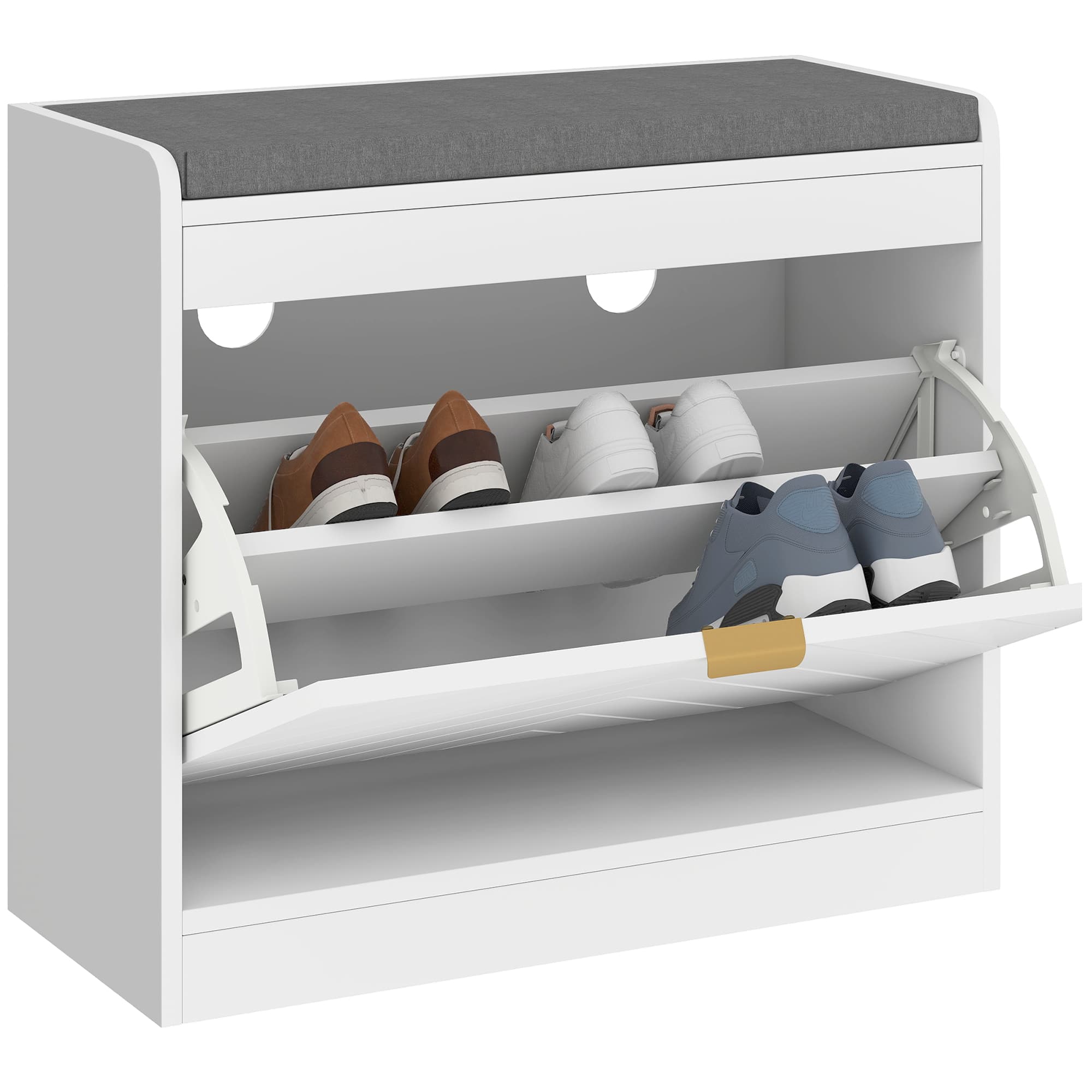 A Shoe Bench That Keeps Your Hallway Clear and Comfortable - White