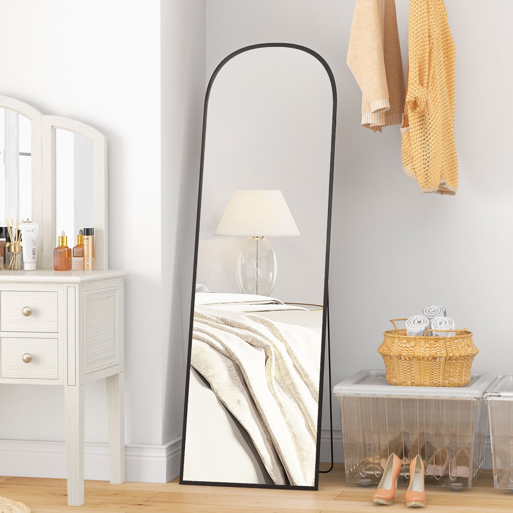 Transform Your Space with this 162cm Black Full Length Mirror - image 1