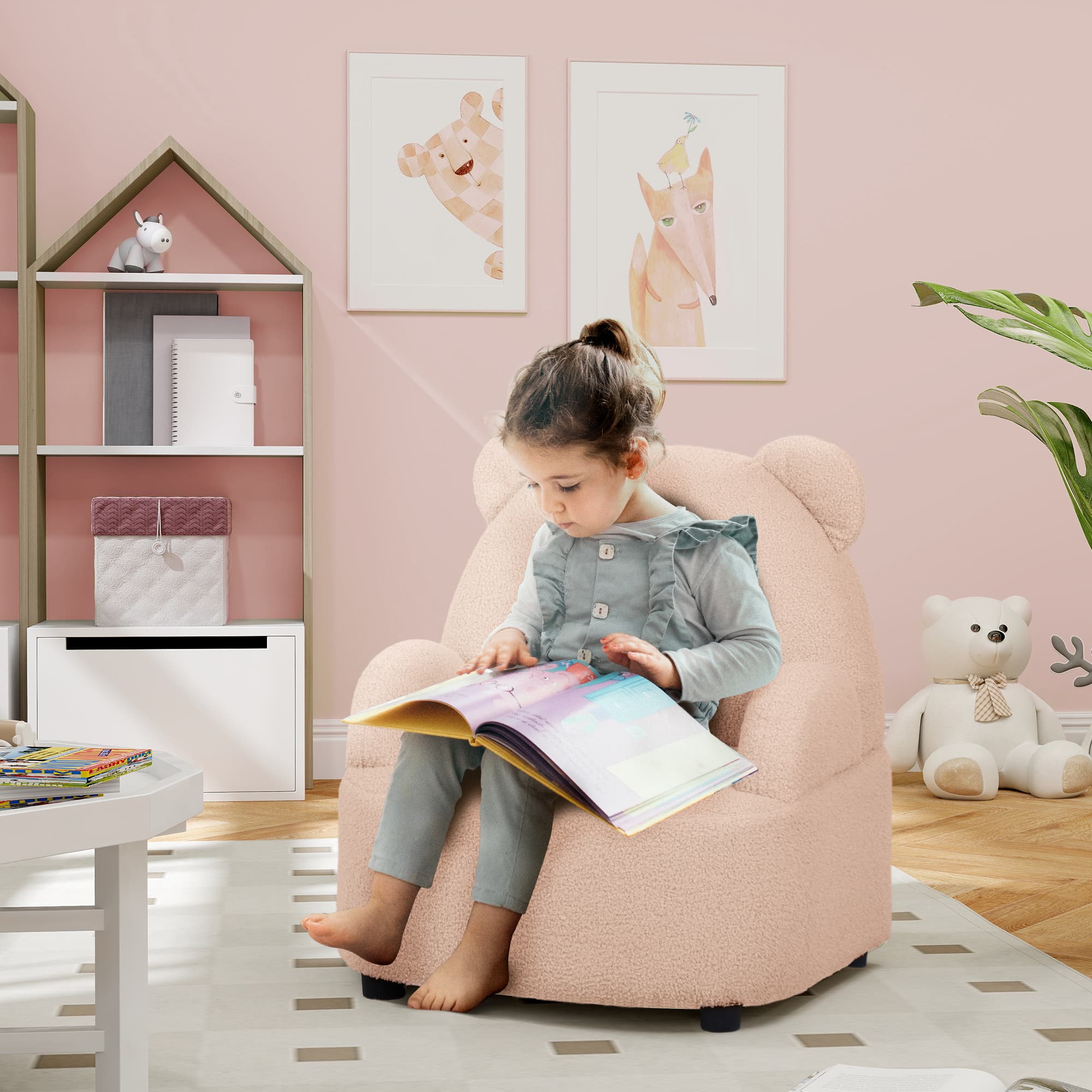 Transform Playtime with this Cosy Pink Bear Armchair - image 1