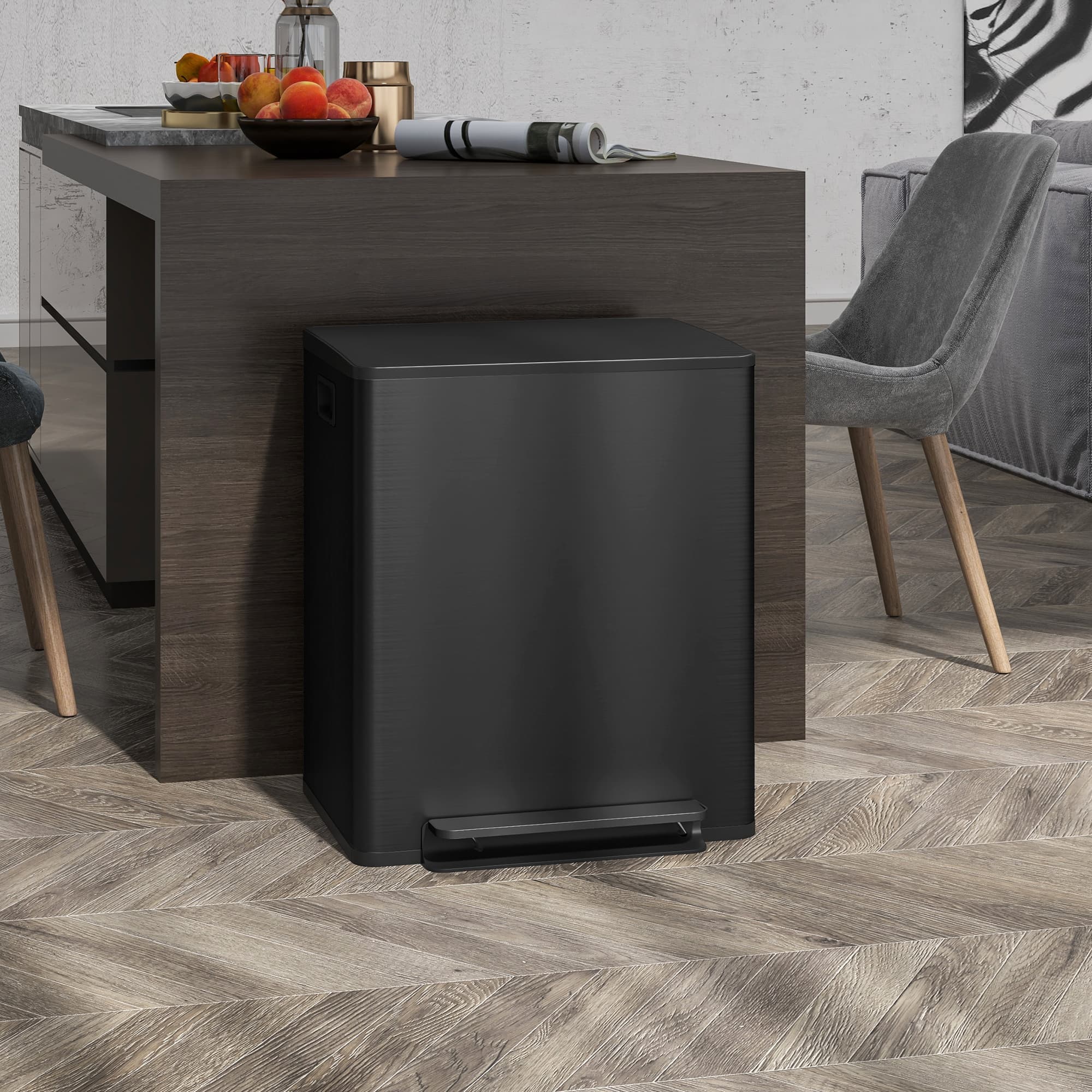 Keep Waste Sorted with a Black 50L Dual Pedal Bin - image 6