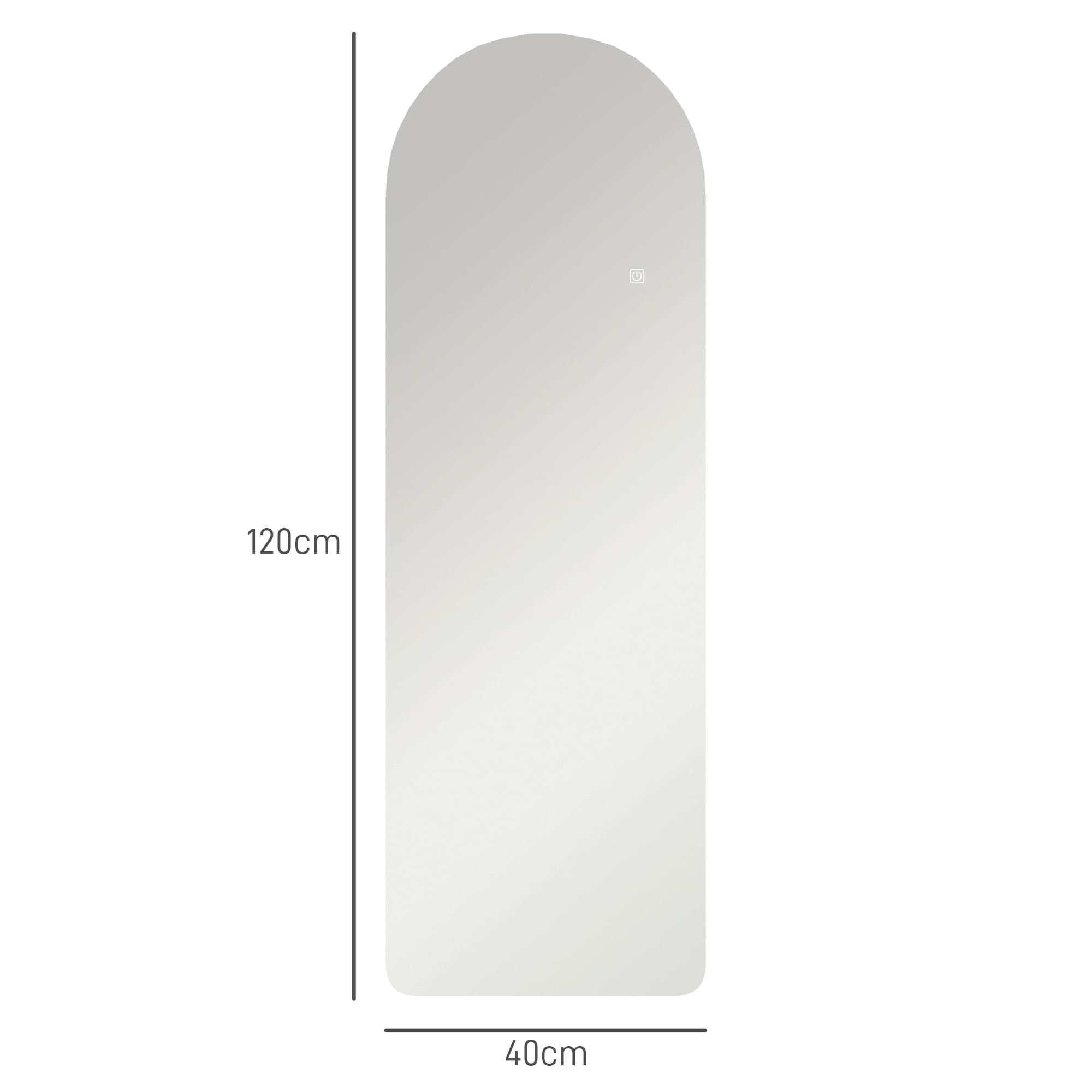 Illuminated 120x40cm Arch Mirror for Flawless Styling - image 1