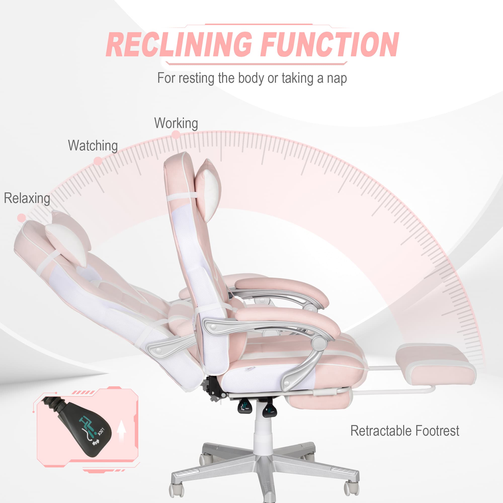 Transform Your Setup with this Pink Reclining Gaming Chair - image 1