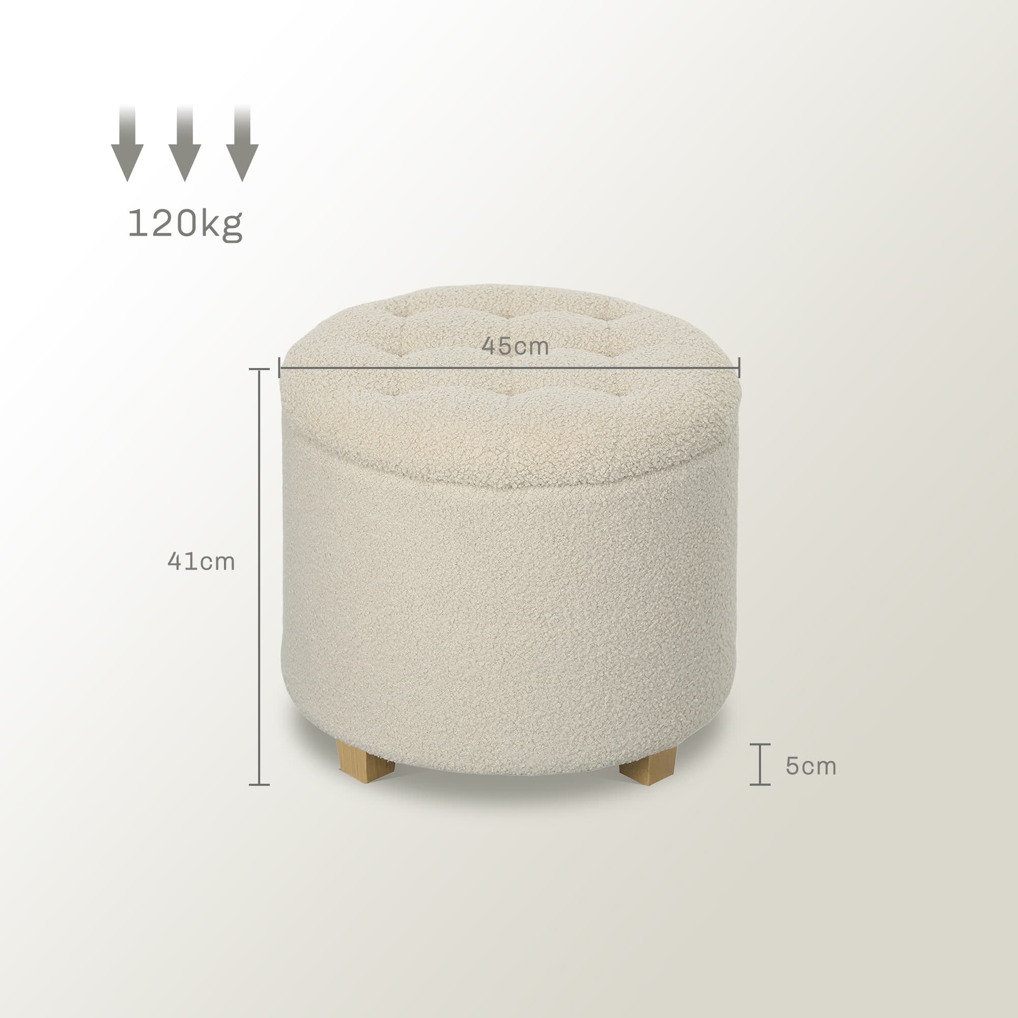 Transform Your Space with this Teddy Fleece Storage Ottoman - image 2