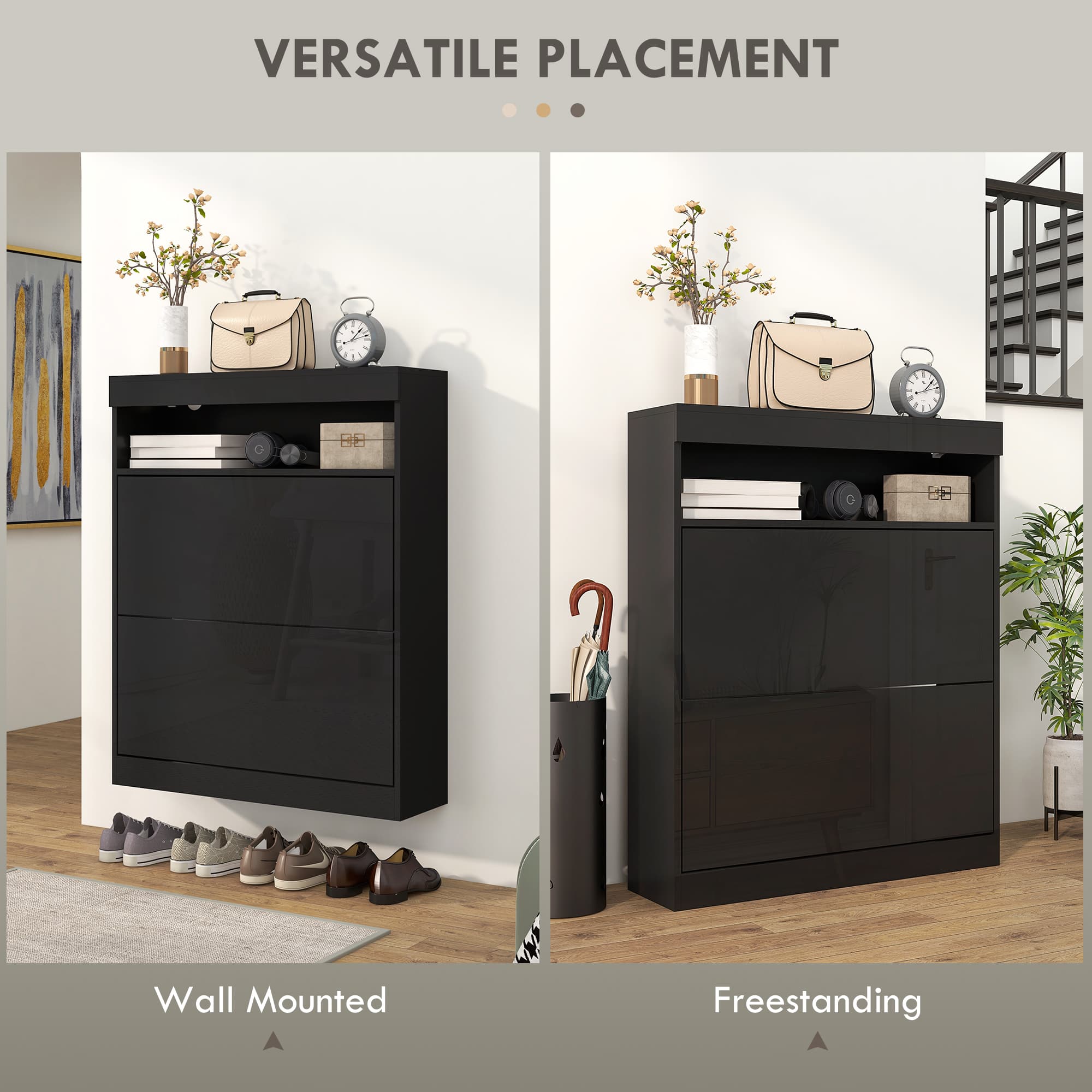 The Slim High-Gloss Shoe Cabinet That Hides 16 Pairs - image 2