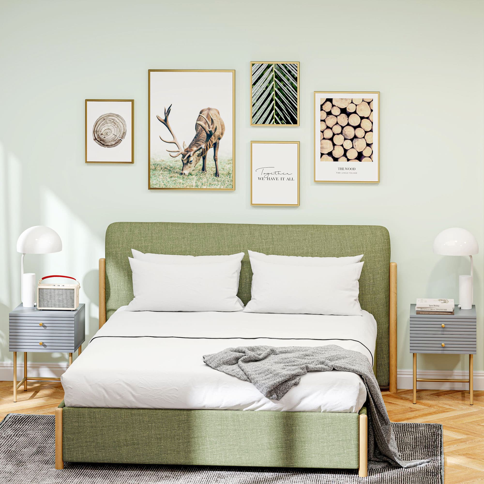 Transform Your Bedroom with Elegant Grey & Gold Bedside Tables - image 5