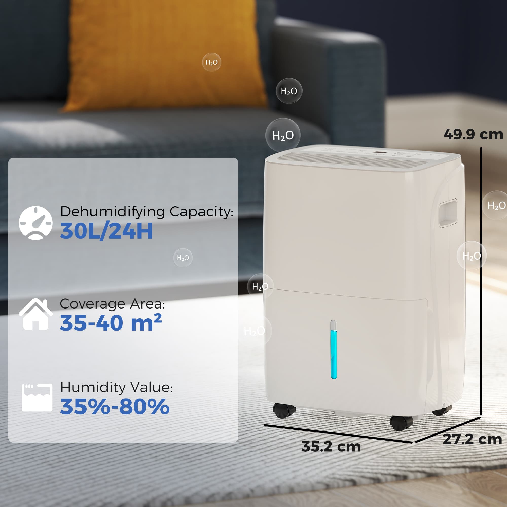 Effortless 30L/Day Dehumidifier for a Damp-Free Home - image 3