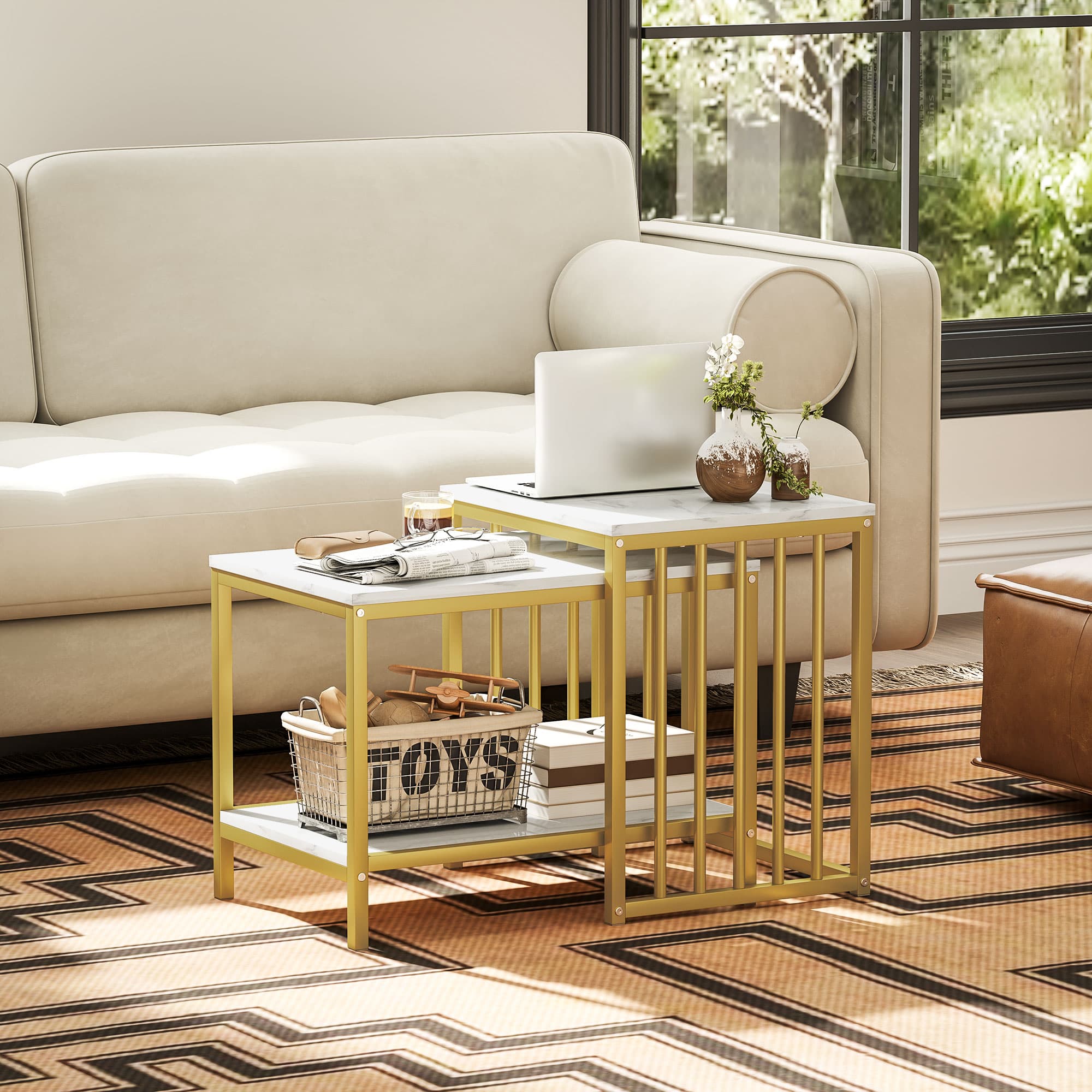 Transform Your Living Room With Marble-Effect Nesting Tables - image 4