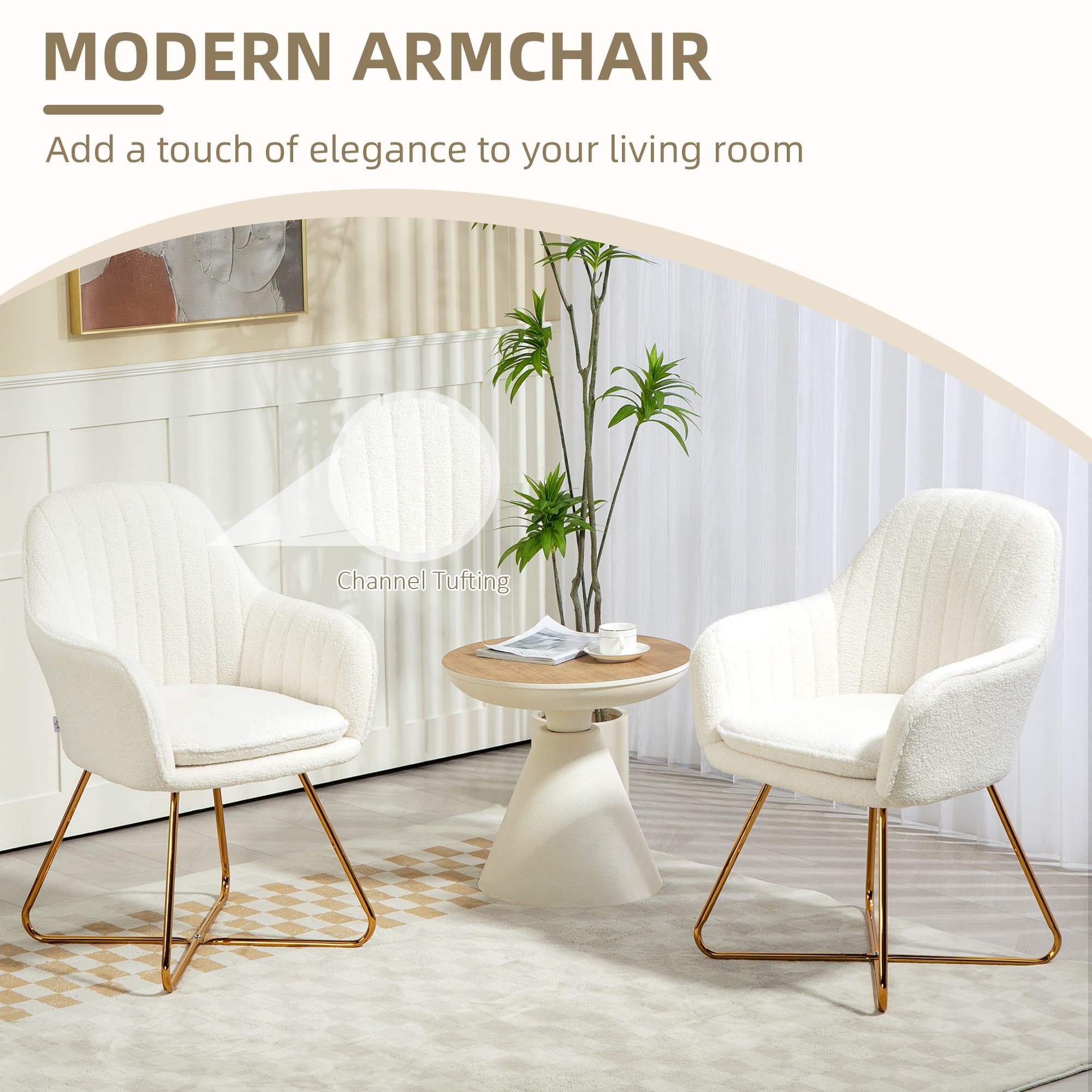 Transform Your Dining Space with Cream Sherpa Chairs - image 1