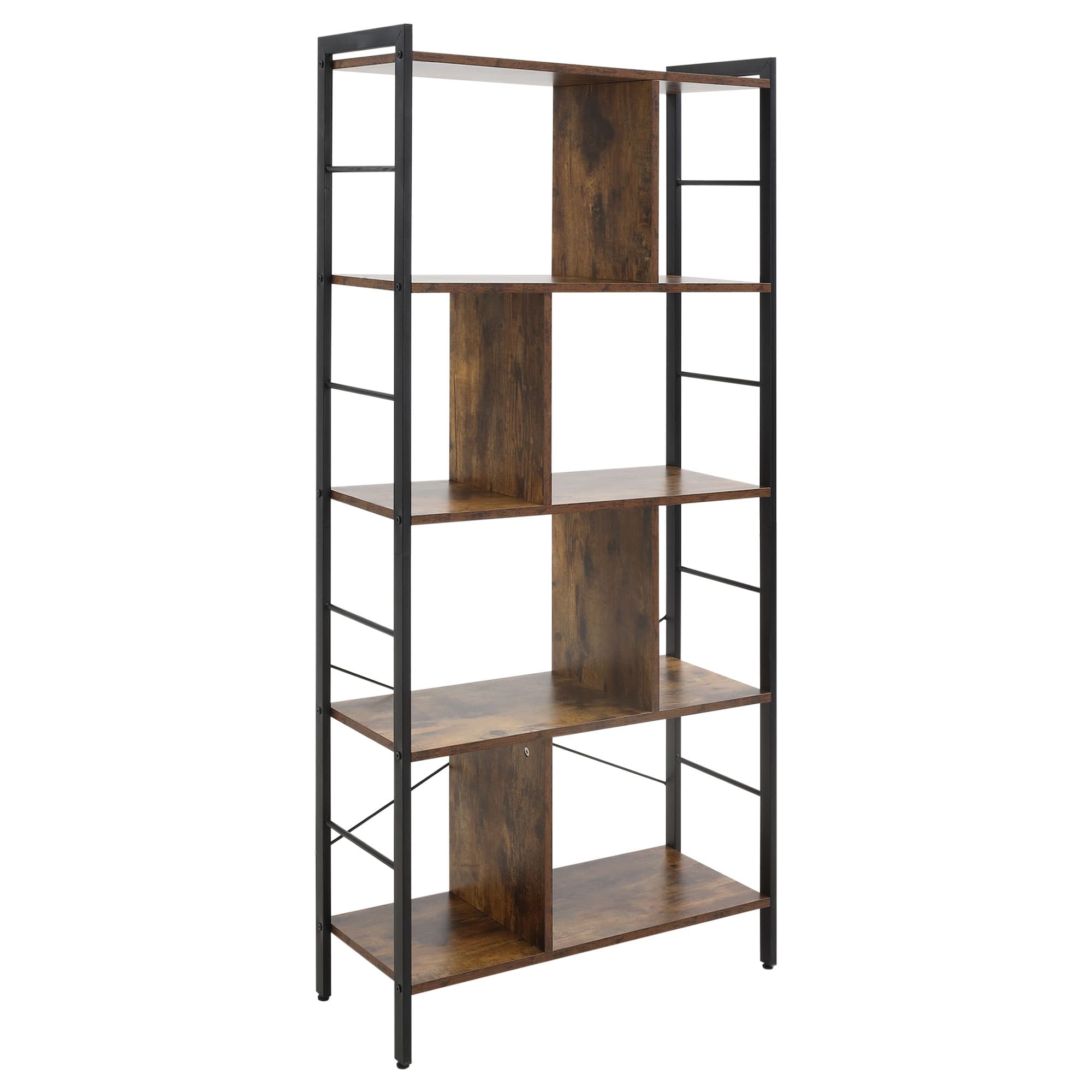 5-Tier Industrial Bookcase for Effortless Organisation