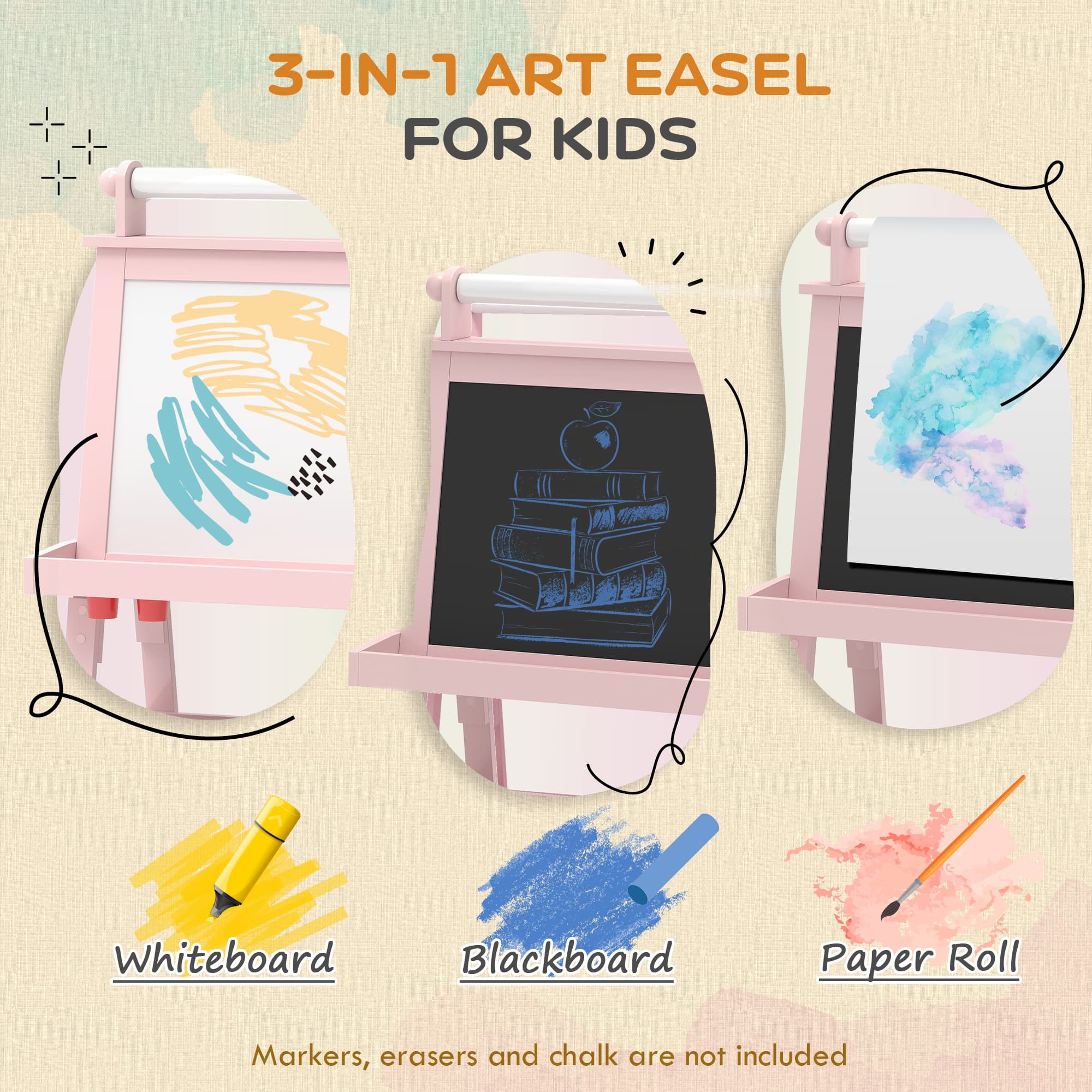 Transform Playtime with this Pink 3-in-1 Kids Easel - image 4