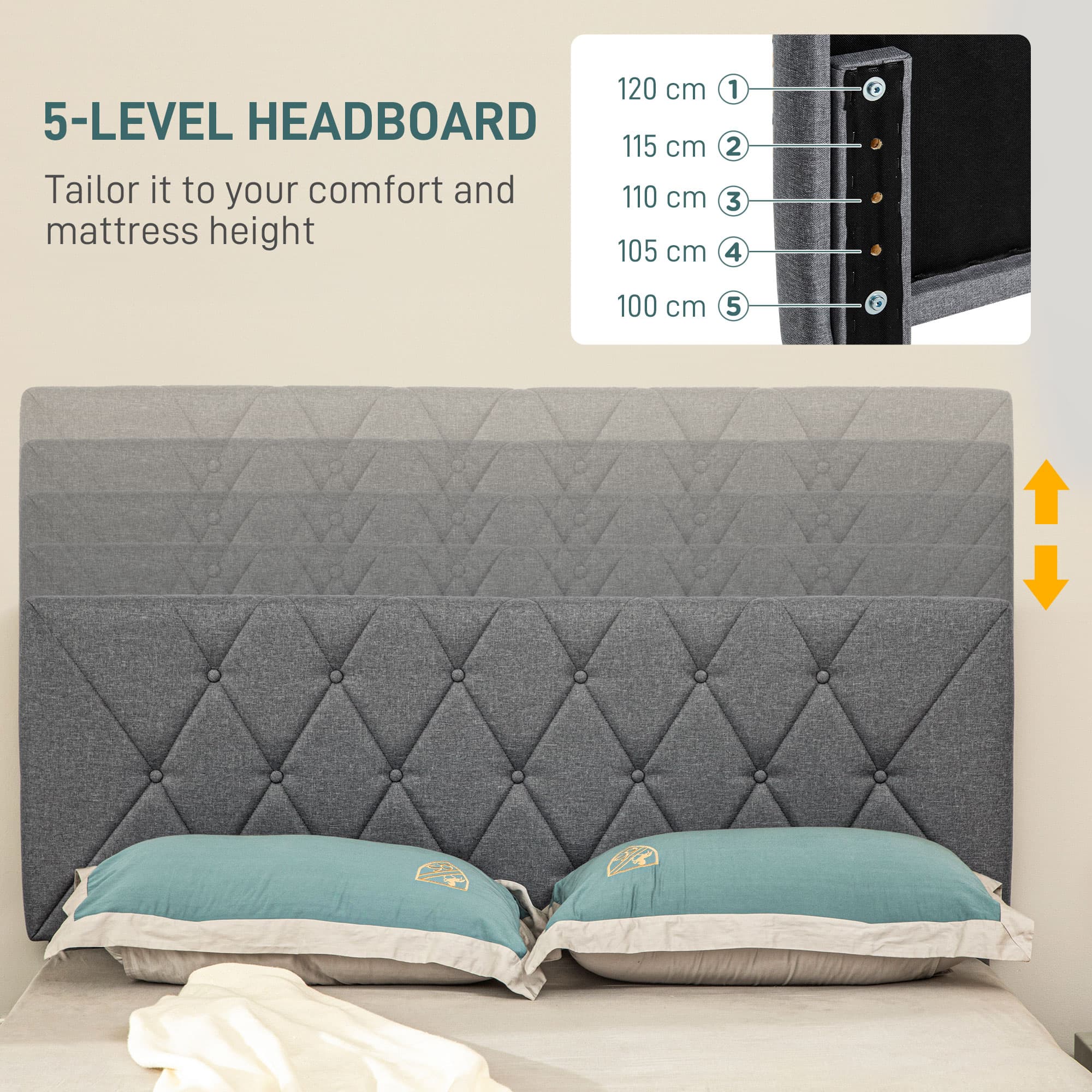 Transform Your Sleep with this Adjustable Grey Double Bed - image 2