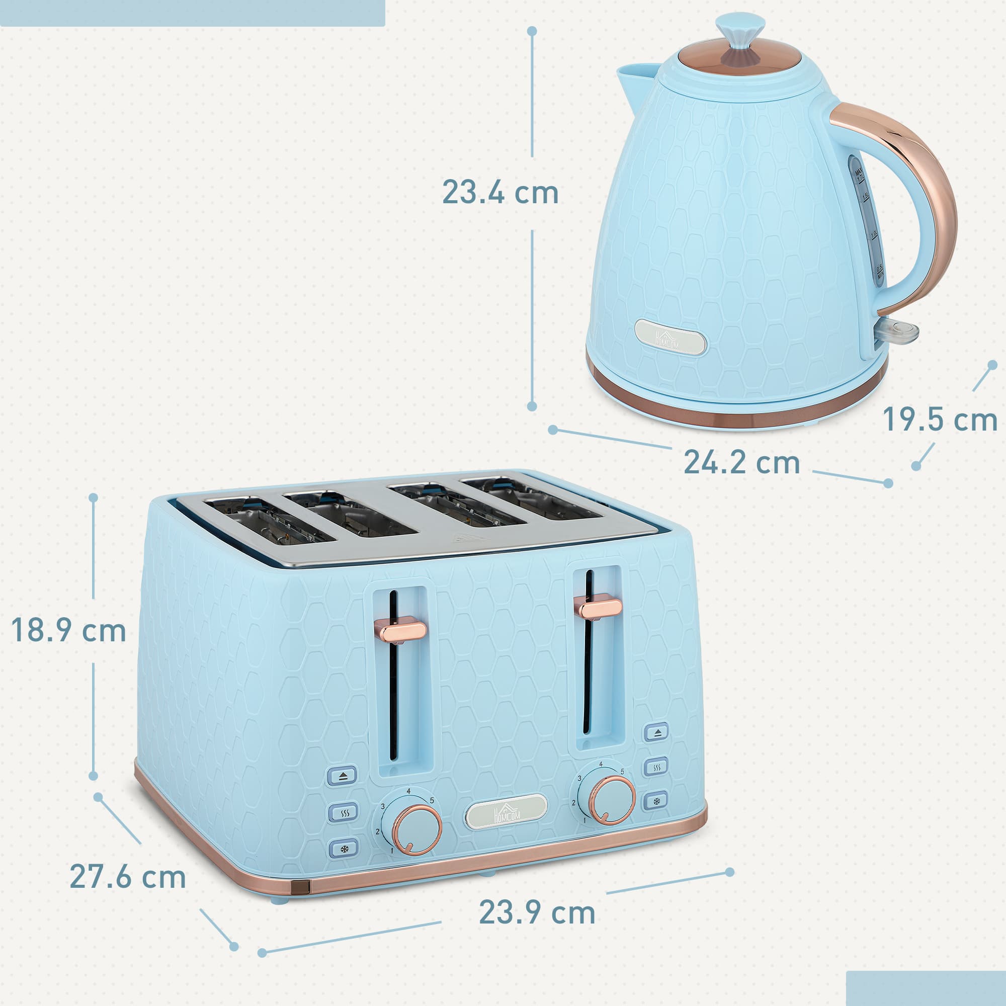 Transform Your Kitchen with this Light Blue Honeycomb Breakfast Set - image 2