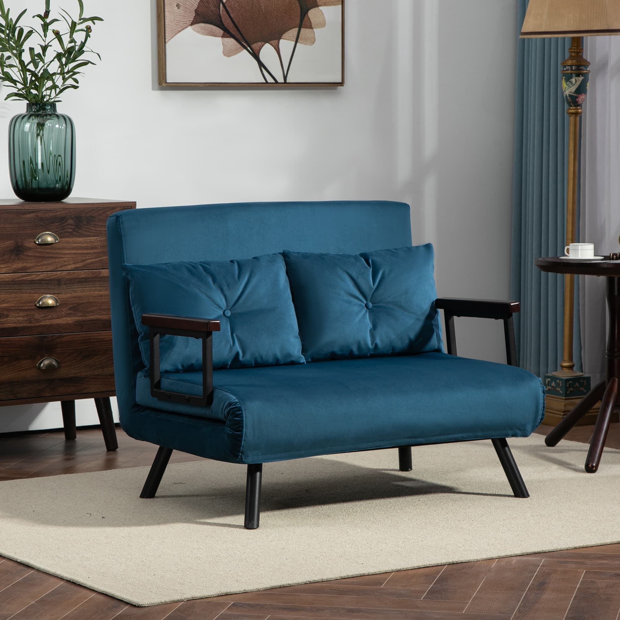 Transform Your Space with the 4-in-1 Velvet Double Sofa Bed - image 3