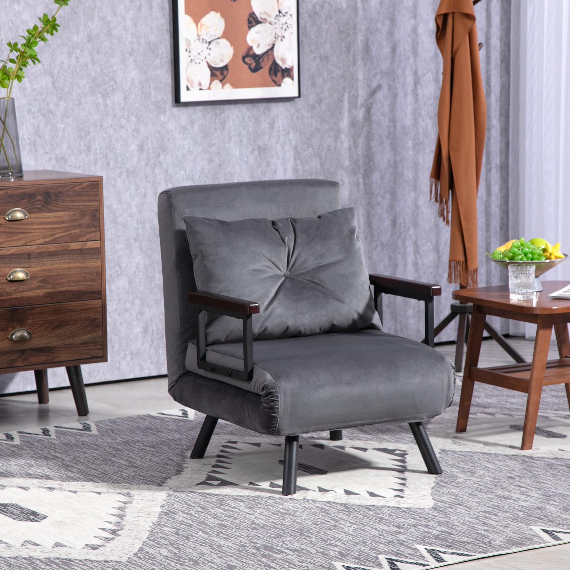 Transform Your Space with the 4-in-1 Velvet Single Chair Bed - image 3