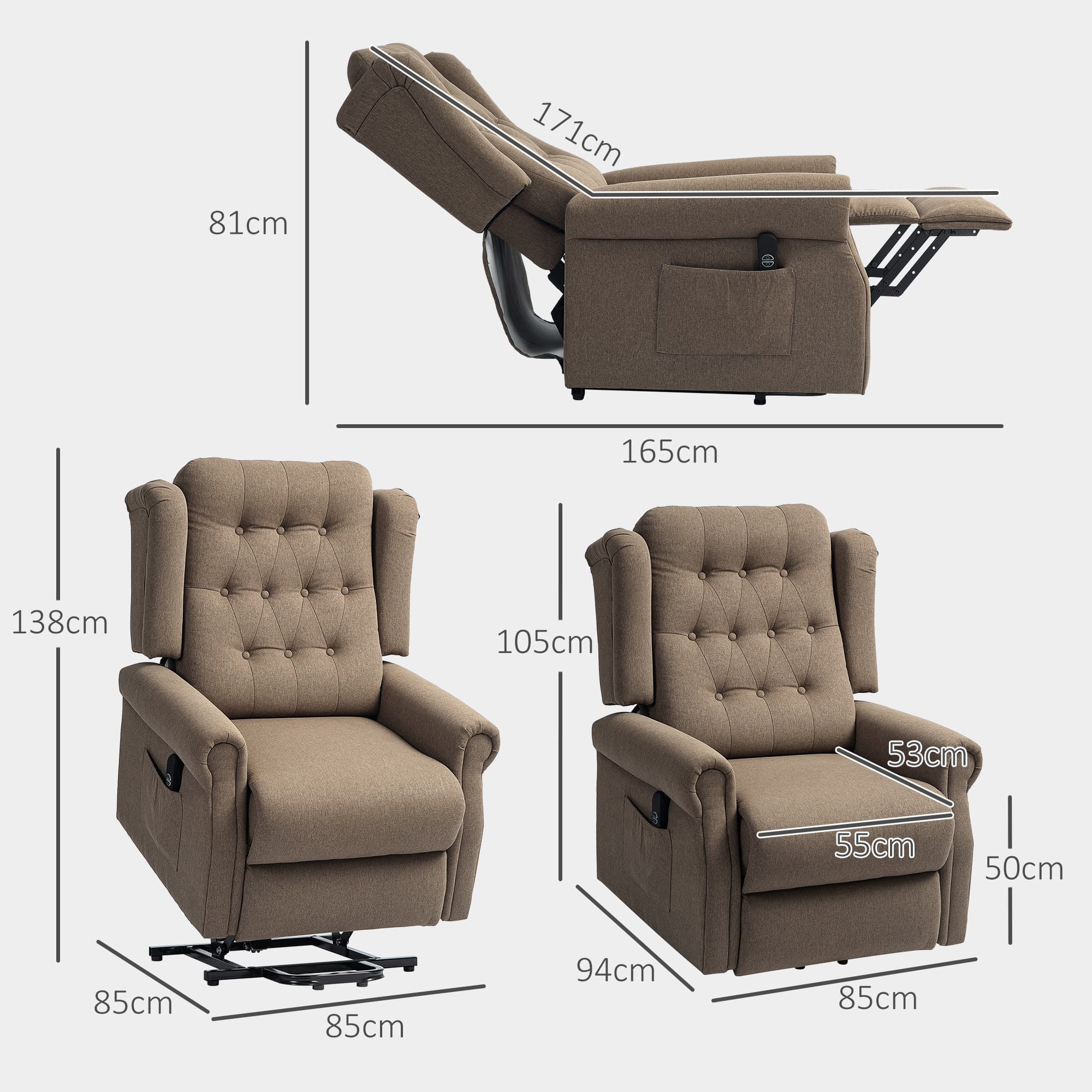 Transform Your Comfort with this Dark Brown Riser Recliner - image 3
