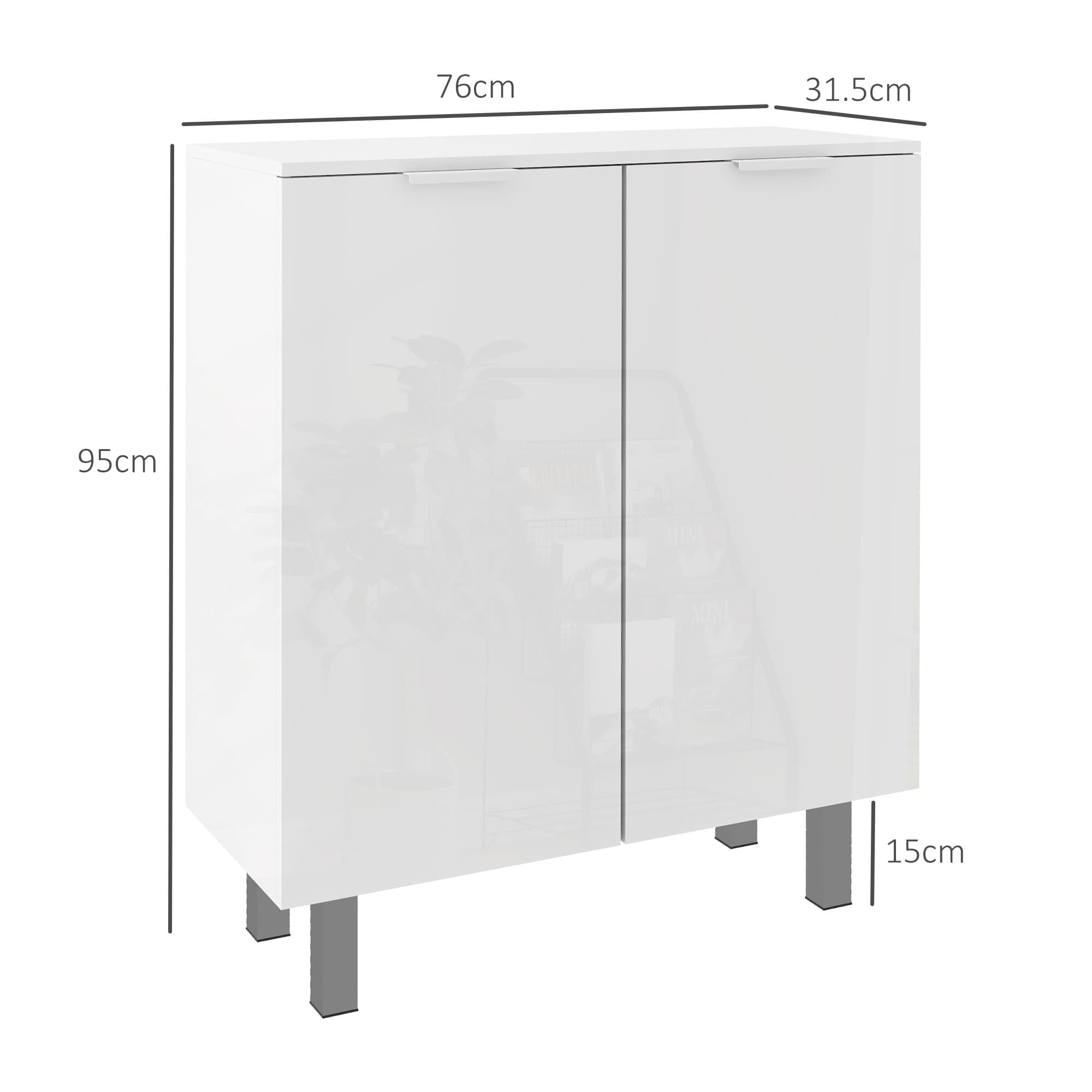 Store Up to 20 Pairs Behind Sleek Gloss-White Doors - image 3