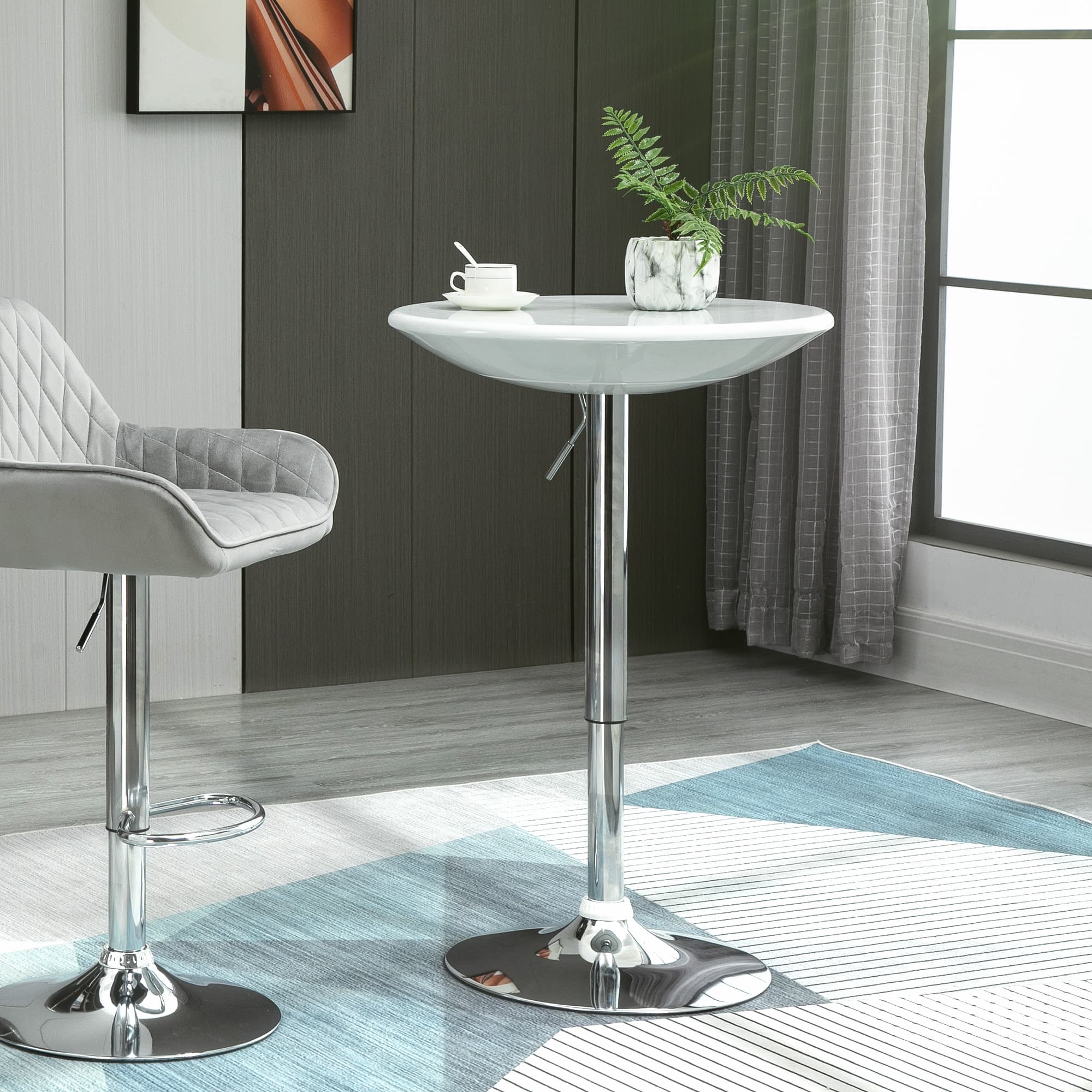 Transform Your Space with this Adjustable White Bar Table - image 5