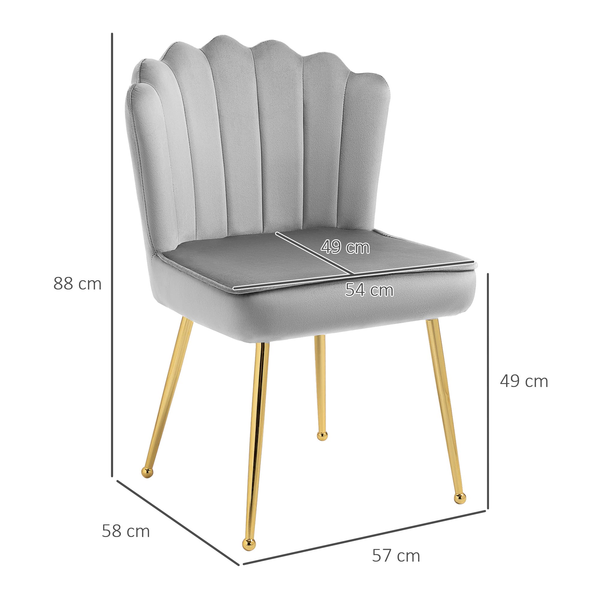Transform Your Dining Space with Grey Velvet Shell Chairs - image 2