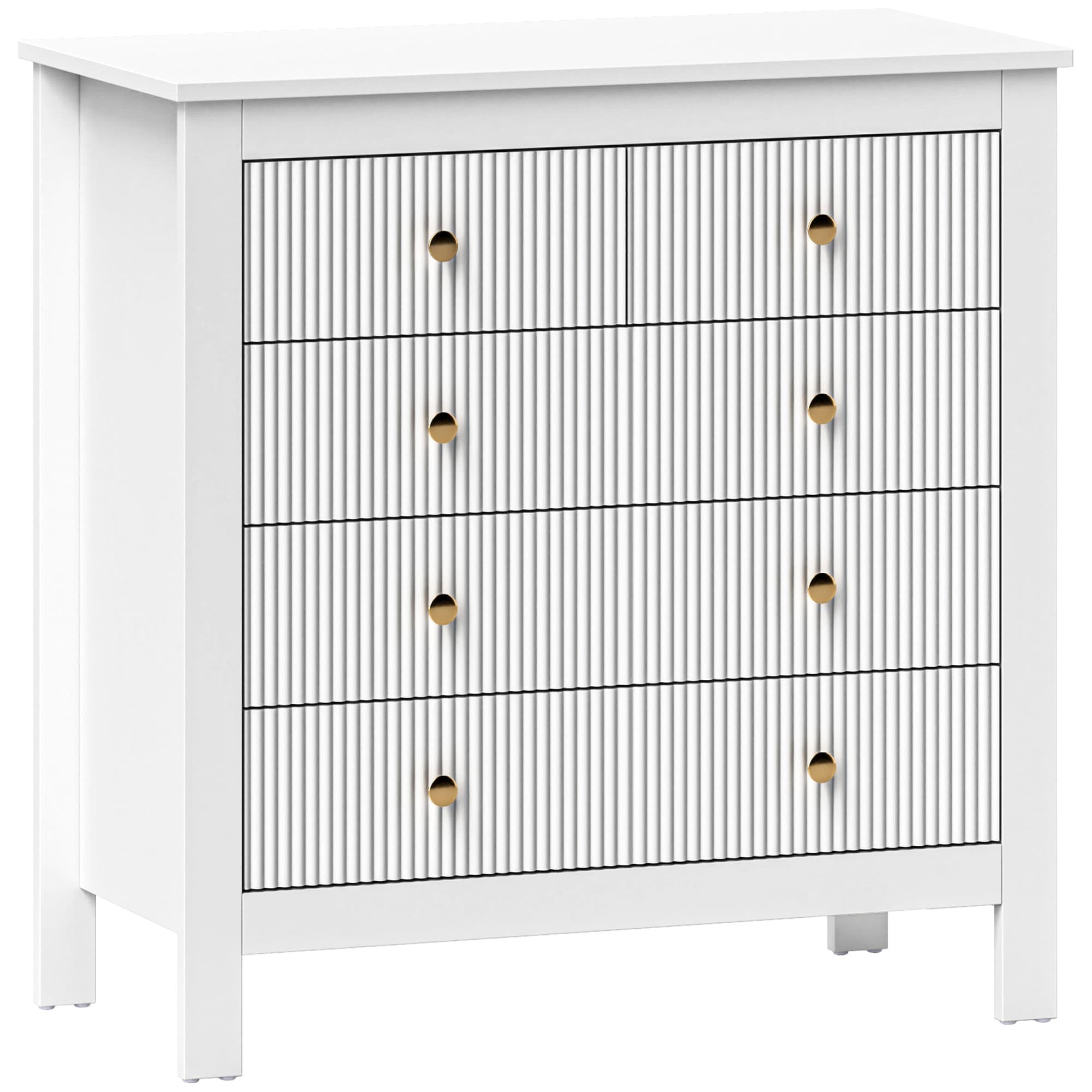 A Considered Chest of Drawers with Reeded Texture