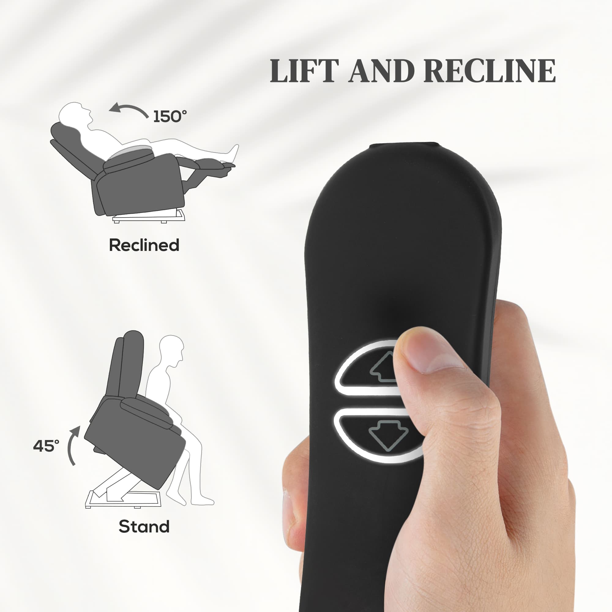 Effortless Grey Power Lift Recliner with Massage & Heat - image 2