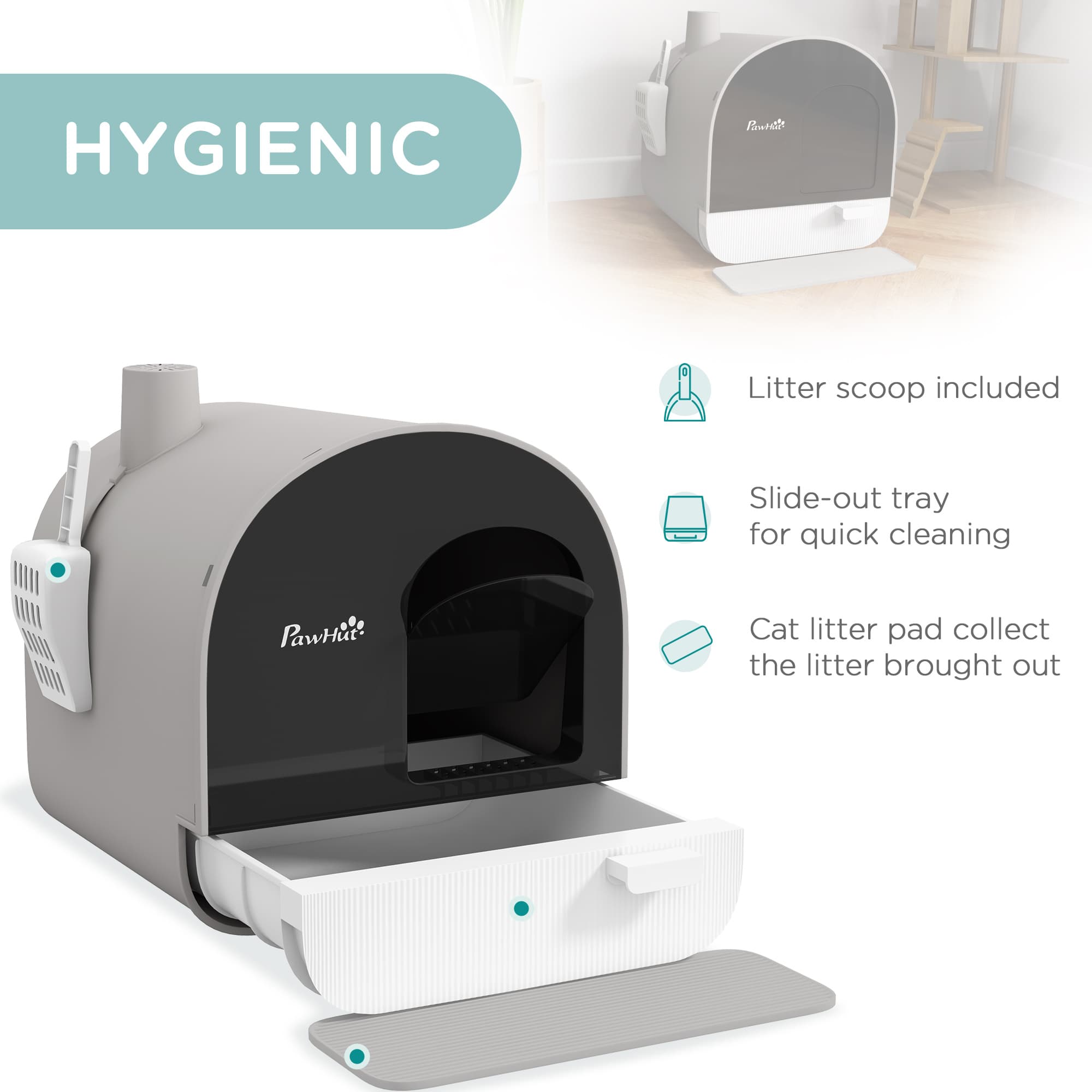 Keep Your Home Fresh with the PawHut Enclosed Cat Litter Tray - image 1
