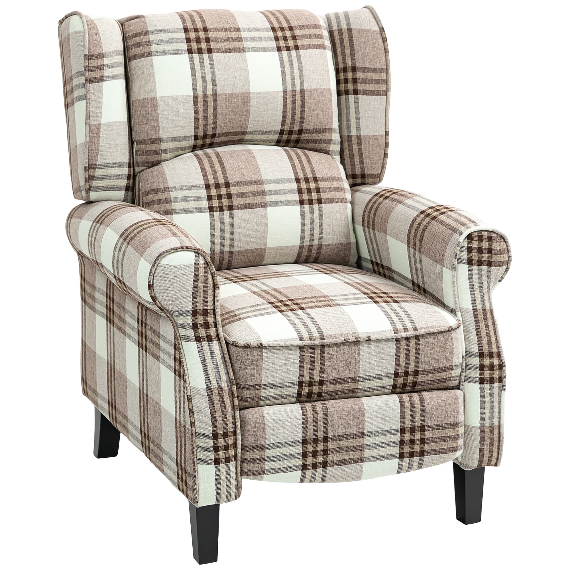 Effortless Comfort: Brown Reclining Armchair with Footrest