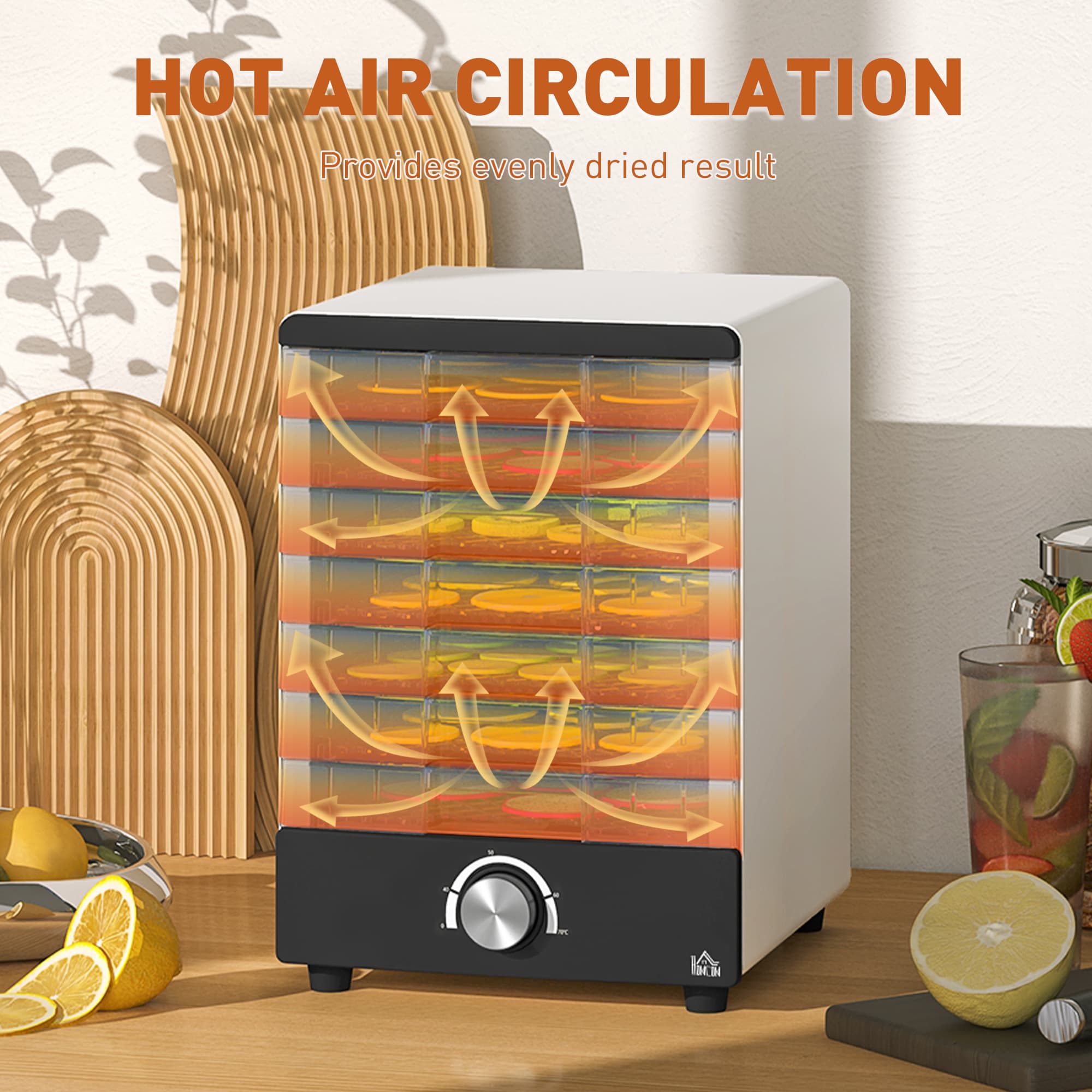 7-Tray Food Dehydrator — 40-70°C, Transparent Drawer Design - image 2