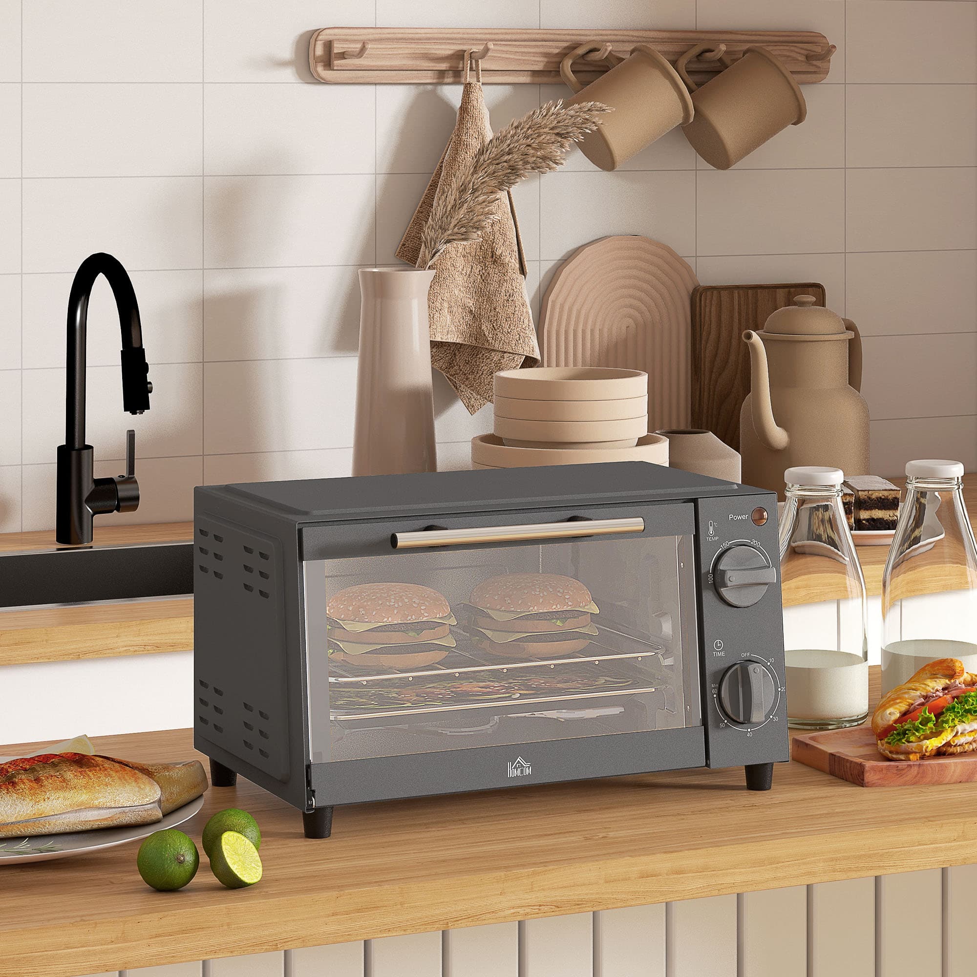 Compact 9L Countertop Oven with 60-Minute Timer - image 1
