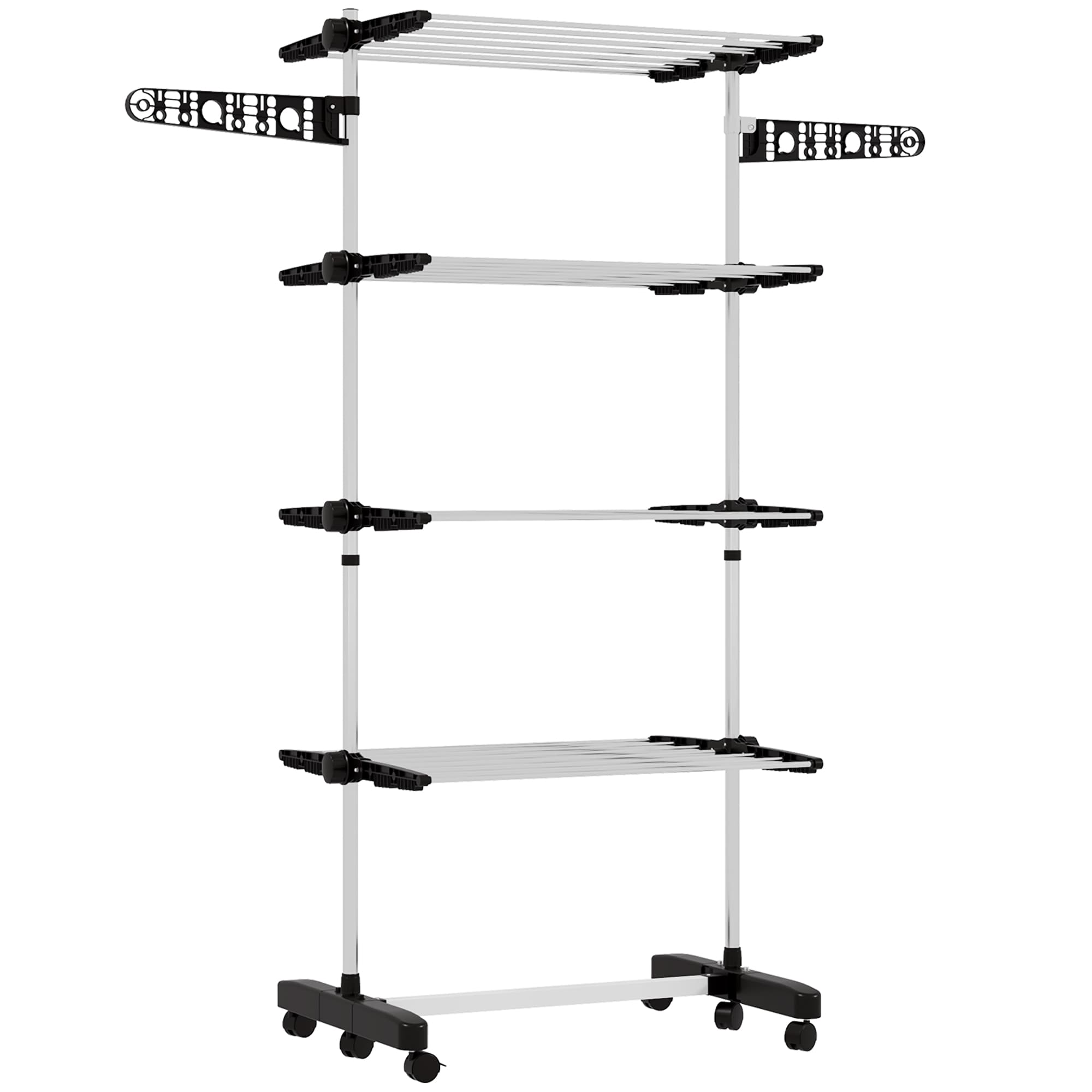 Dry More Laundry Faster with a 4-Tier Rolling Clothes Rack