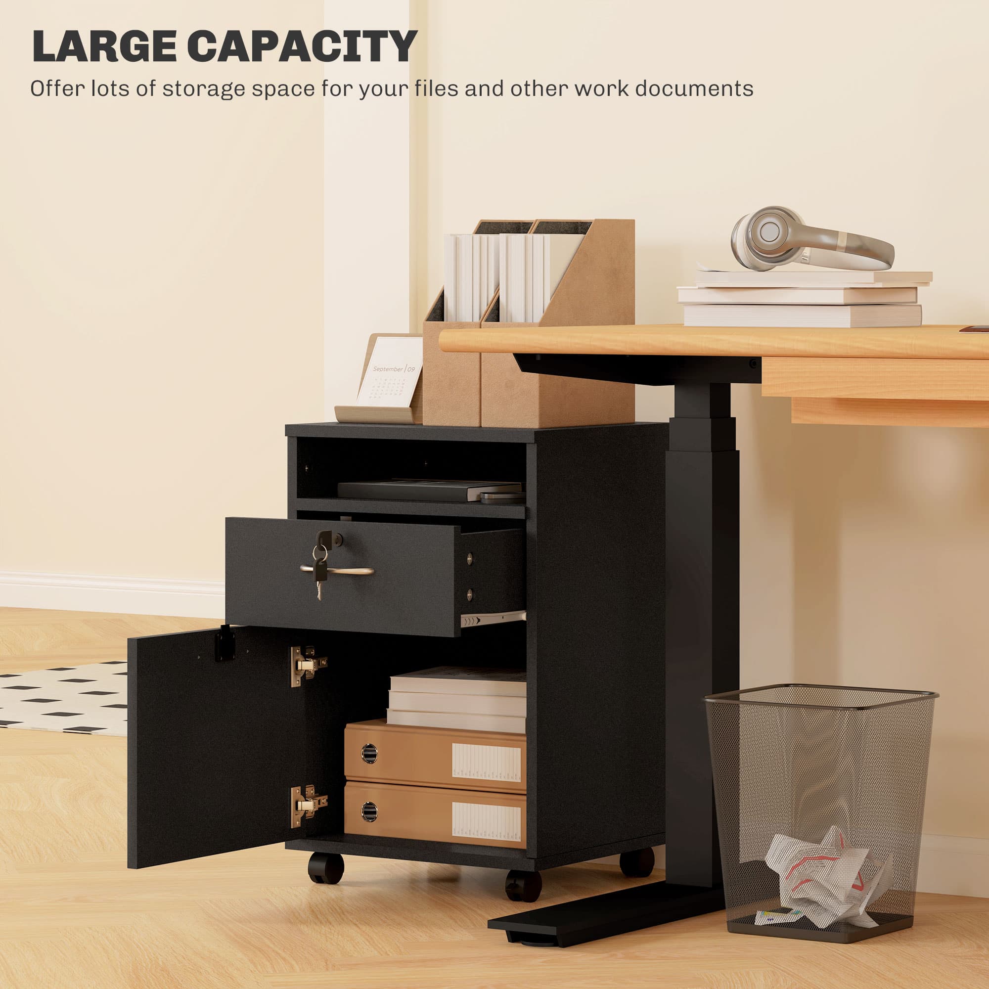 Secure Mobile Filing Cabinet for Effortless Office Organisation - image 1