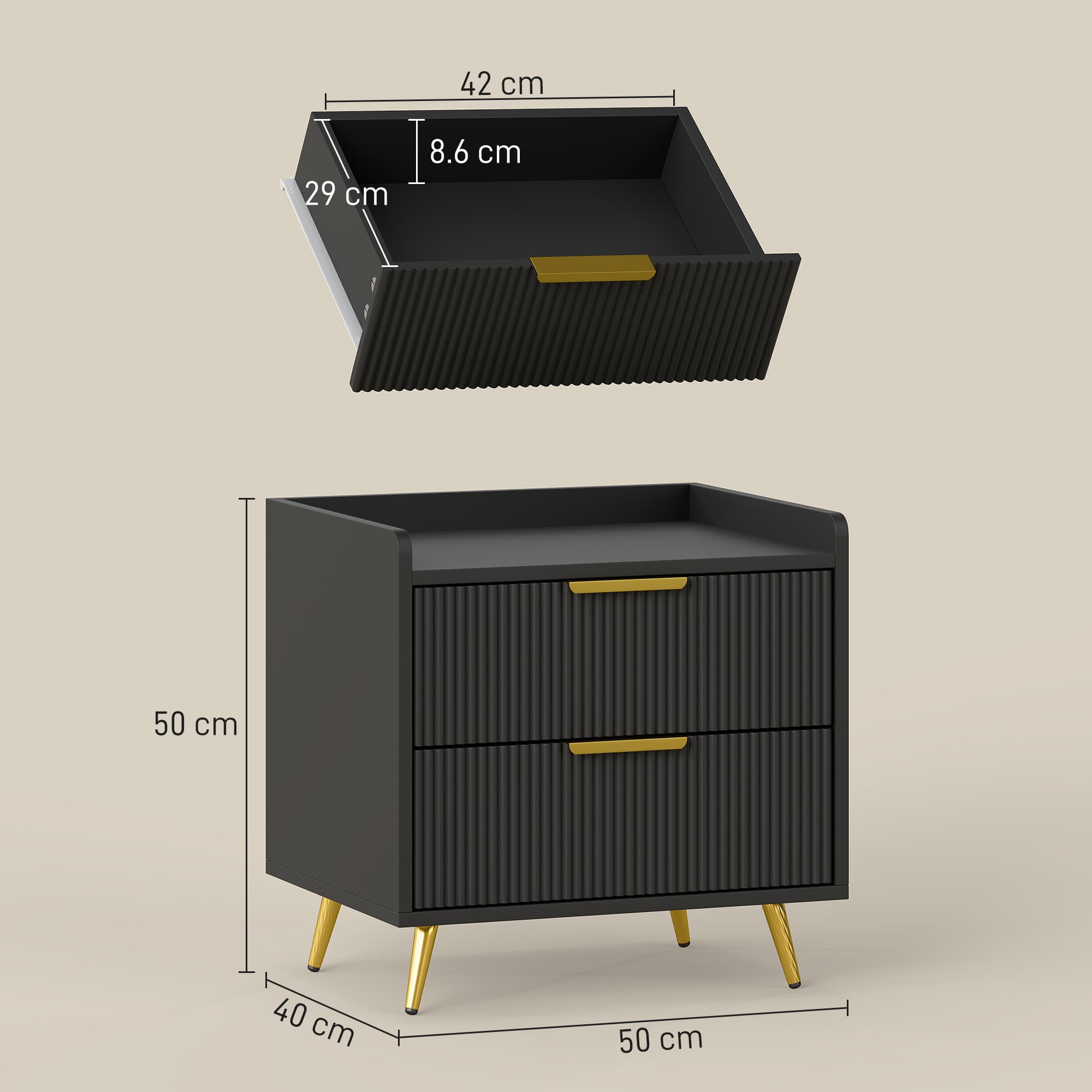Transform Your Bedroom with this Elegant Black Bedside Table - image 1