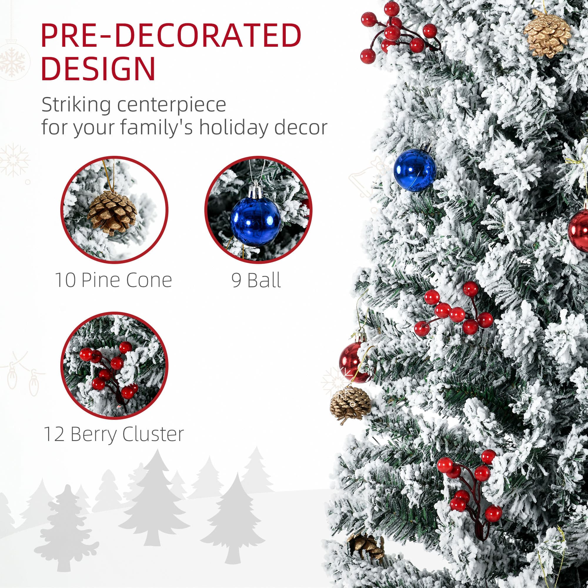 Transform Your Home with this 7ft Pre-Lit Snowy Christmas Tree - image 5