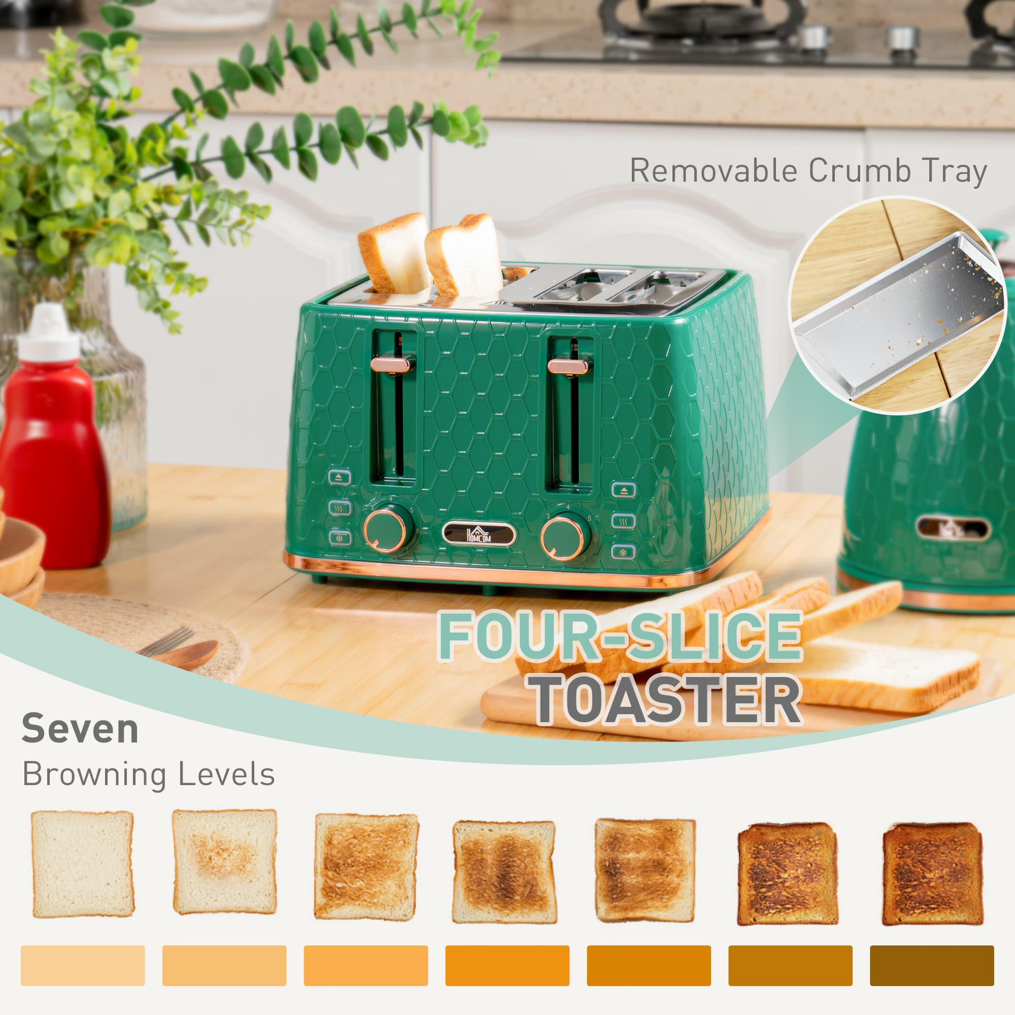 Transform Your Mornings with this Green Honeycomb Breakfast Set - image 3