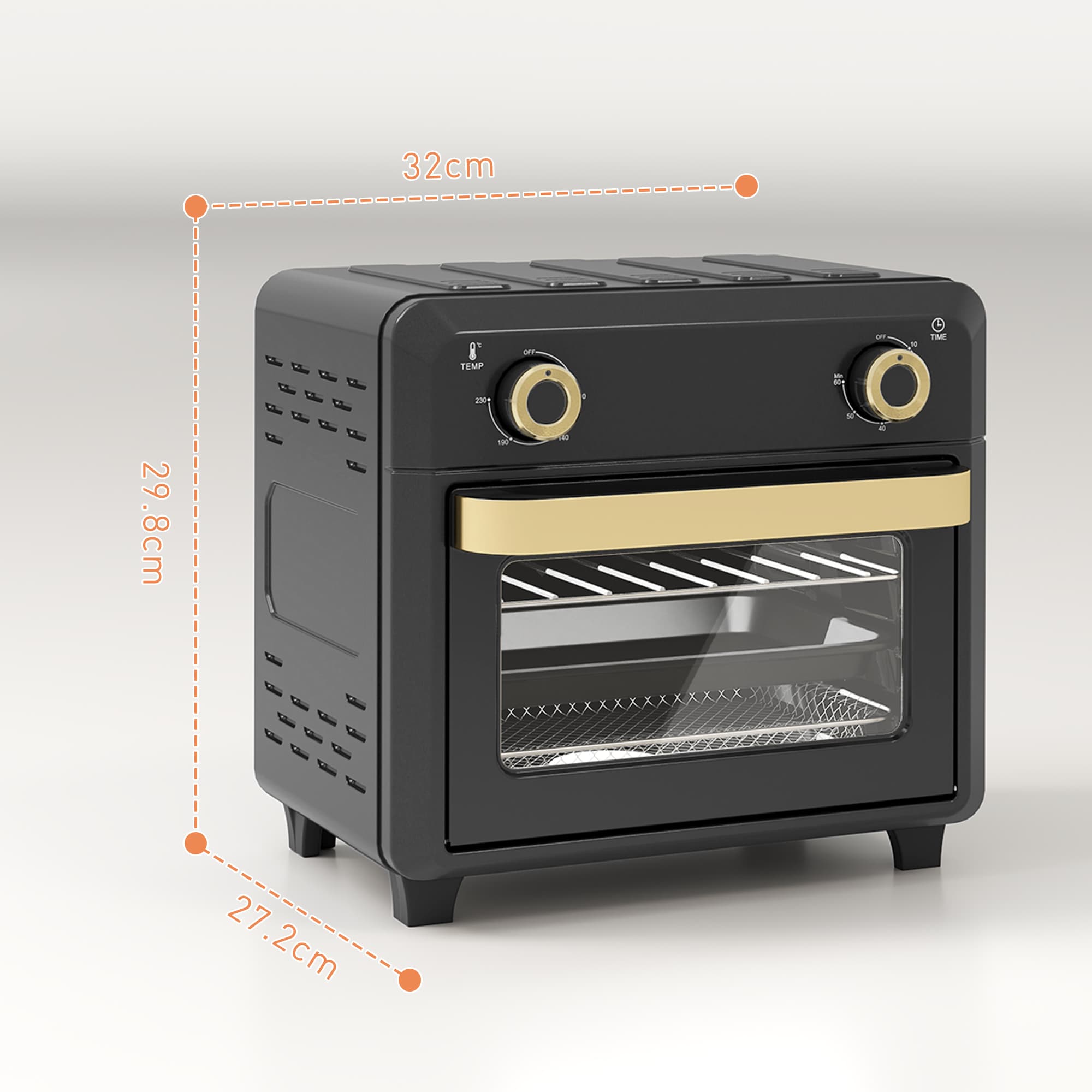 10L Air Fryer Mini Oven with Adjustable Temperature and Timer - image 2